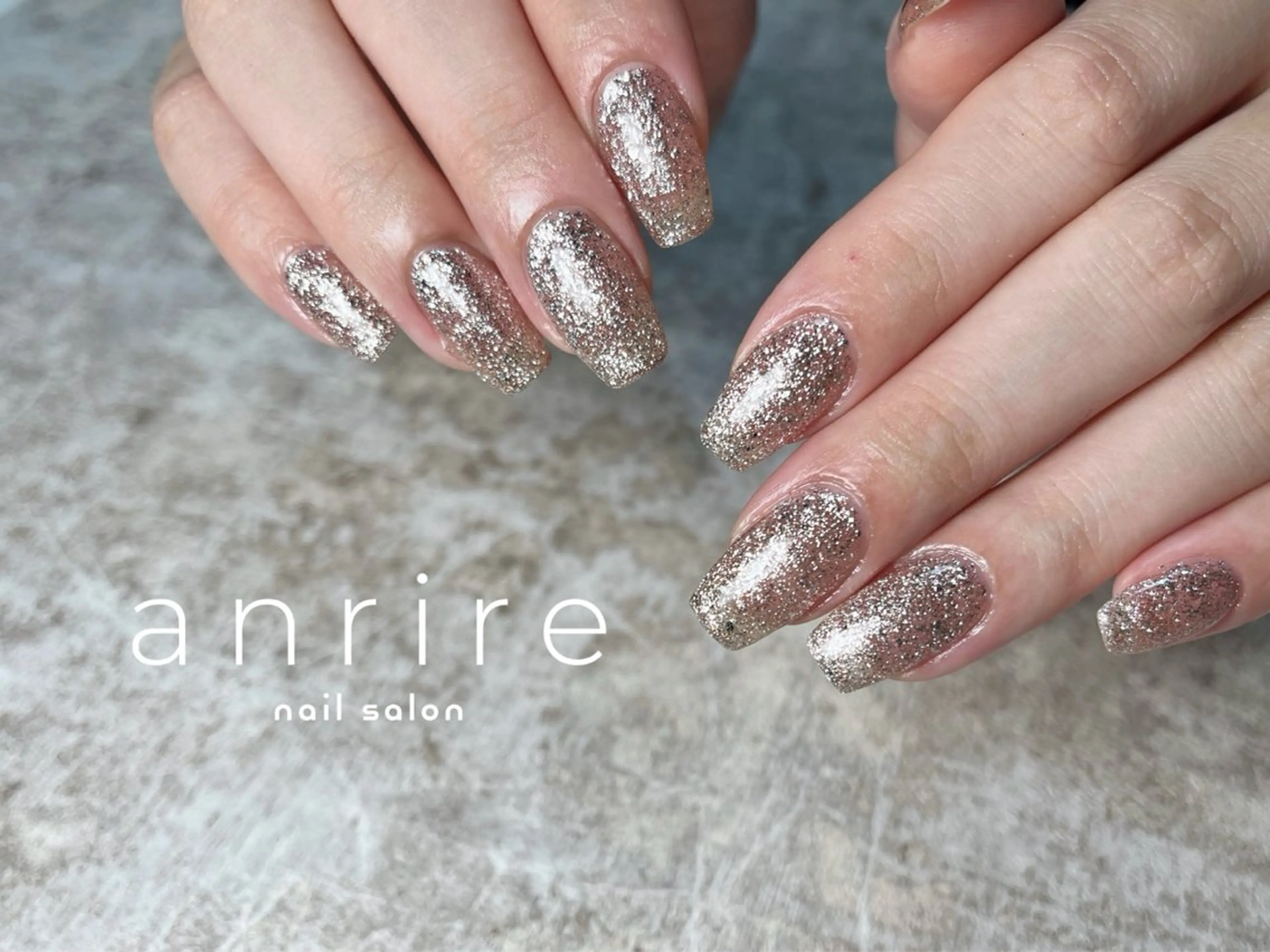 ネイル ジェルネイル ラメ(グリッター) ワンカラーネイル パラジェル シンプルネイル ハンドネイル nailsalon anrireのネイルデザイン