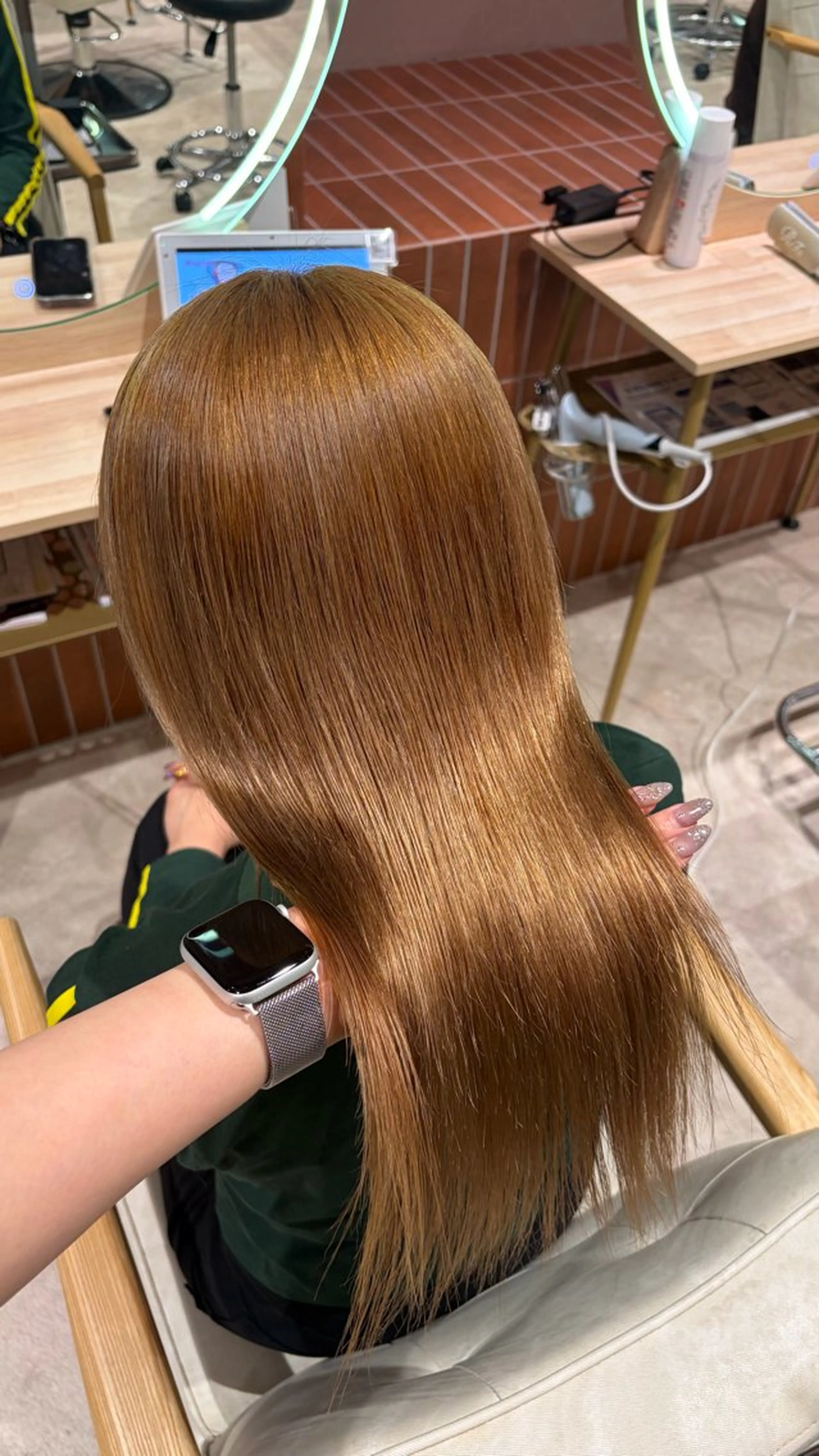 ロング カラー ヘアカラー トリートメント 🎀暖色カラー/ ハナ🎀のヘアスタイル