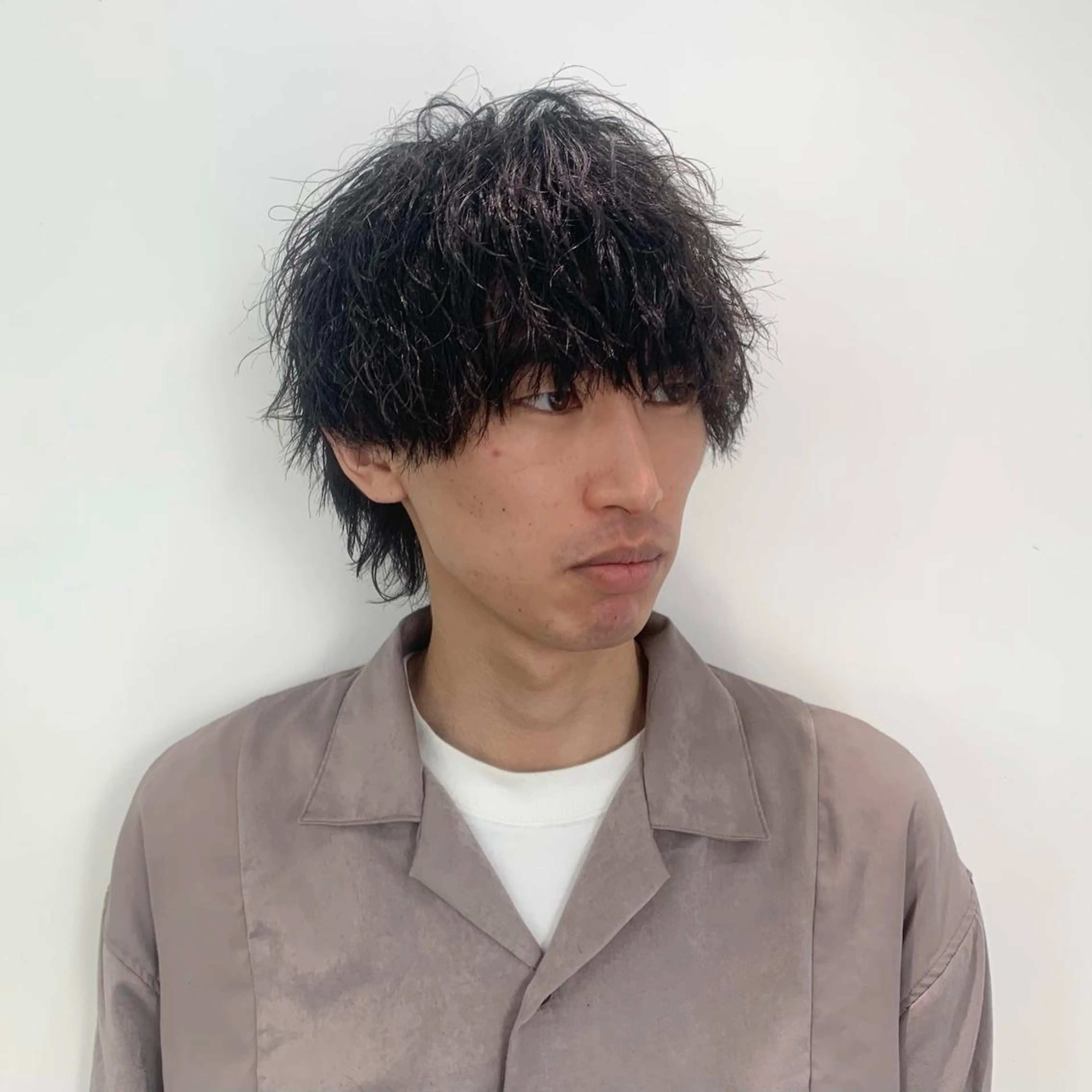 ショート パーマ メンズ マッシュ ショートヘア カット パーマ メンズ特化美容師/ 藤戸 椋のヘアスタイル