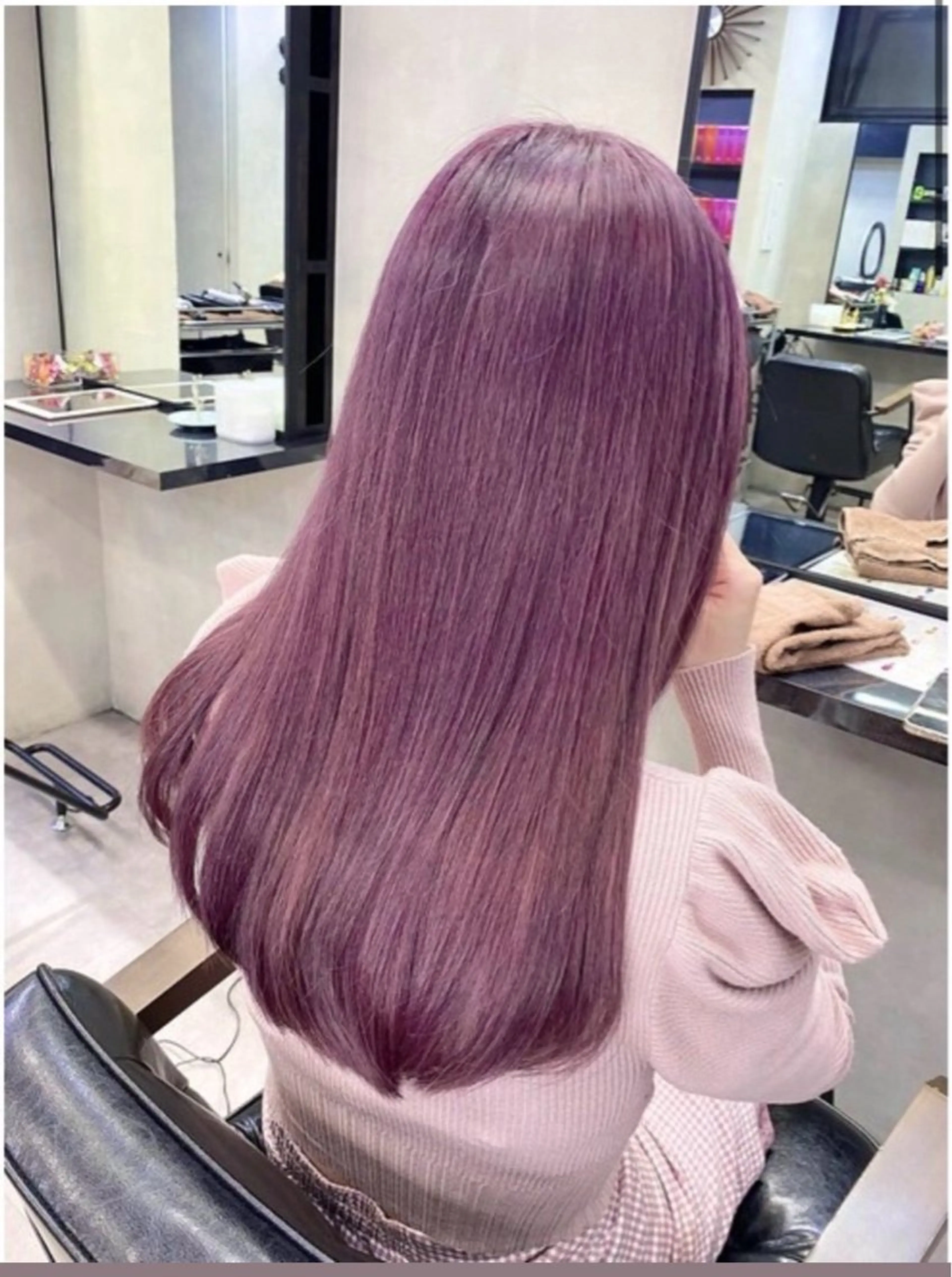 セミロング ヘアカラー 濱川響太レディース カットモデルのヘアスタイル