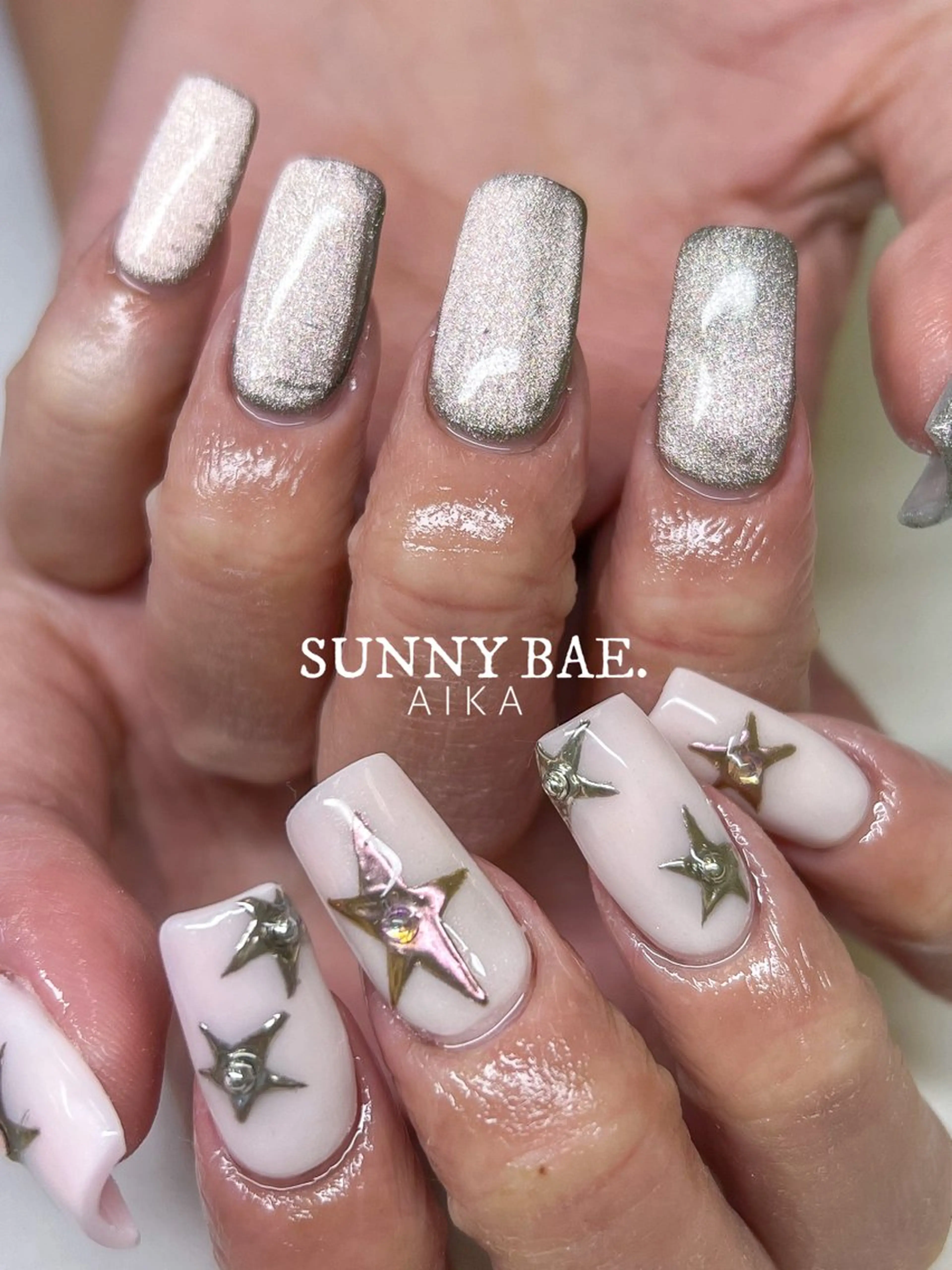 ネイル ジェルネイル キラキラネイル ロングネイル 持ち込み スカルプネイル Made By AIKAのネイルデザイン