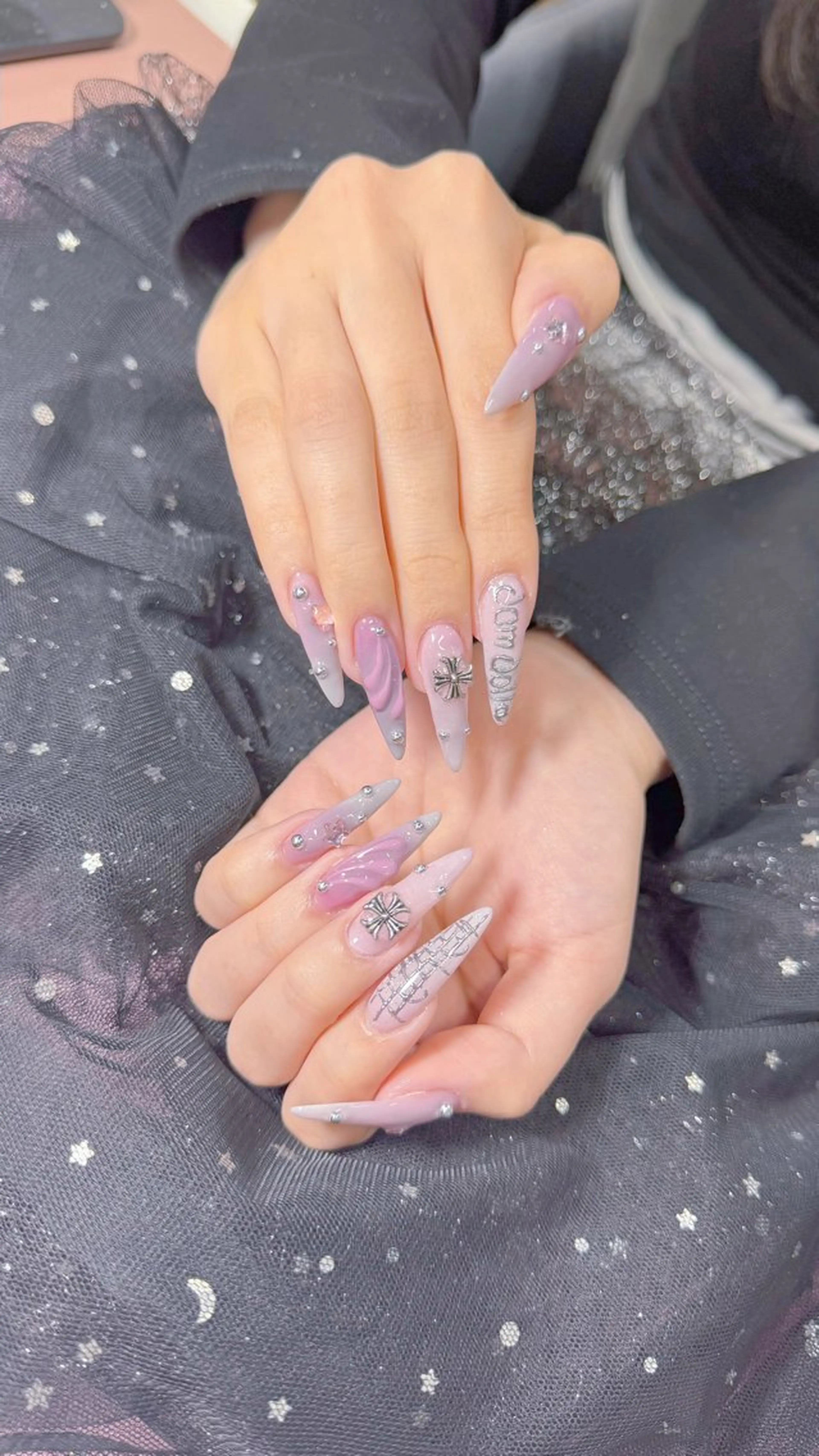 ネイル 成人式 フラッシュネイル フレンチネイル ジェルネイル グラデーション ハンドネイル Lya Nail Rinのネイルデザイン