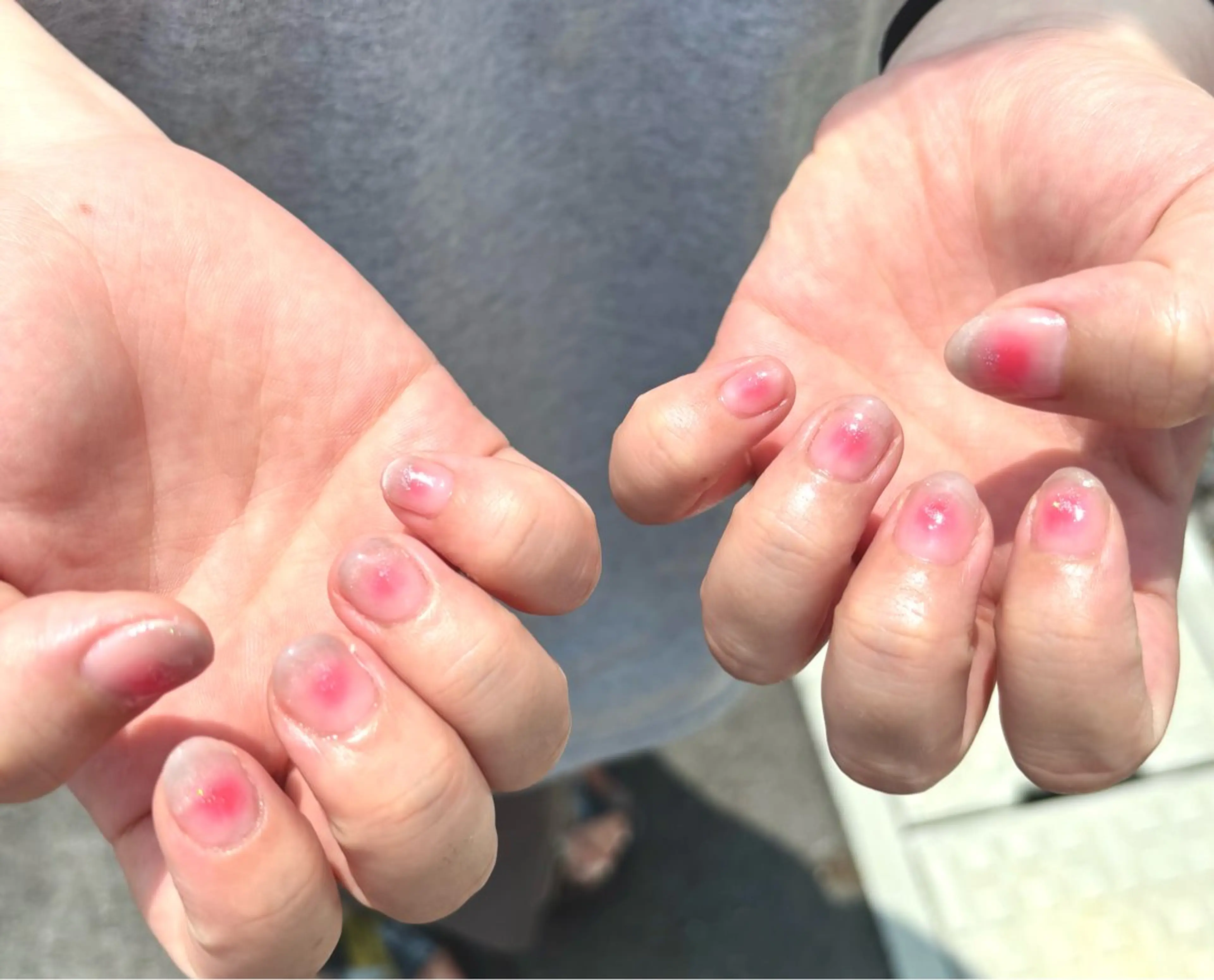 ネイル チークネイル クリアネイル ハンドネイル ぽっぷん satomiのネイルデザイン