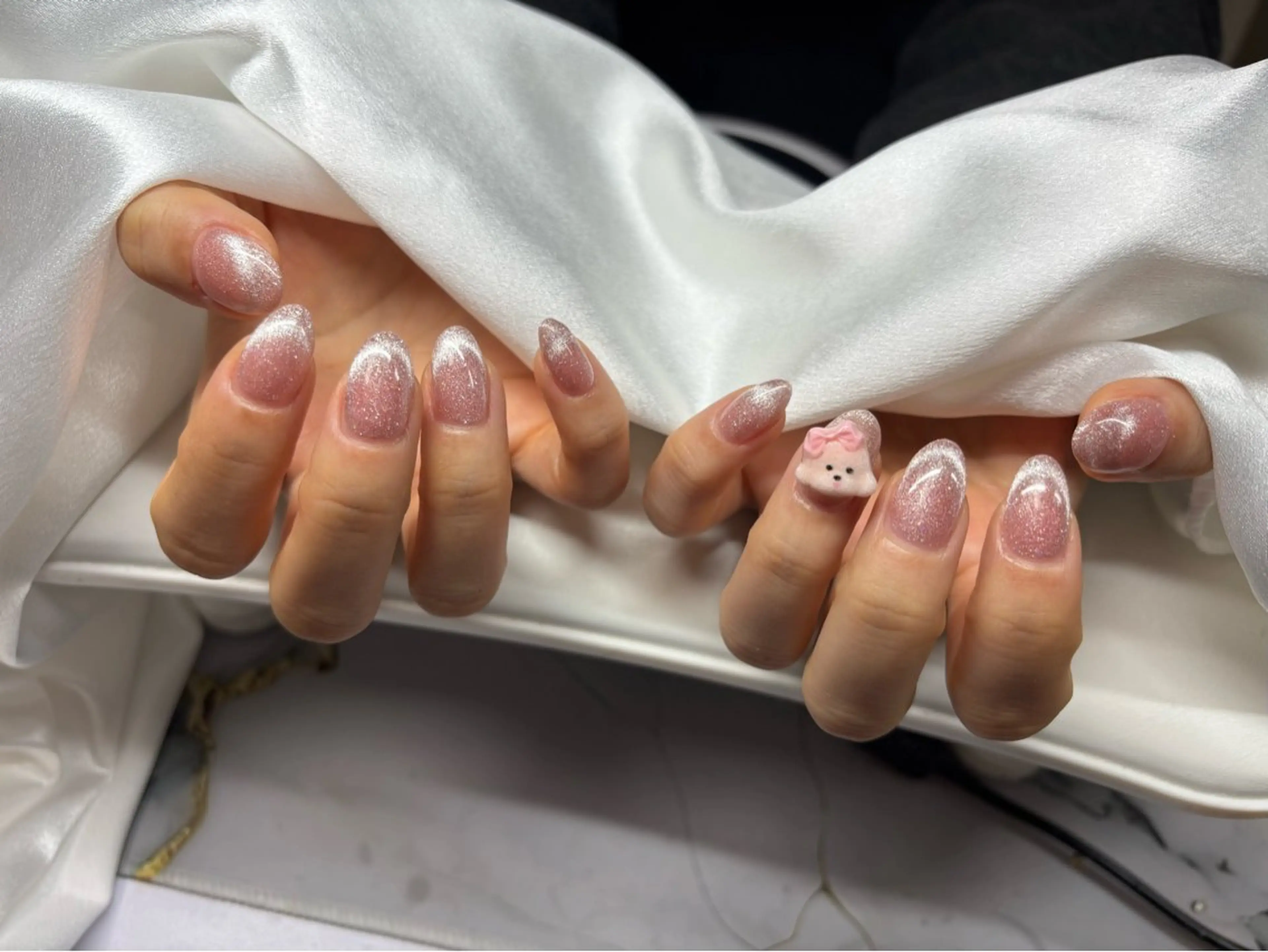 ネイル フレンチネイル マグネットネイル マグネットフレンチ 門真市ネイルサロン♡ KUMI.HANAのネイルデザイン