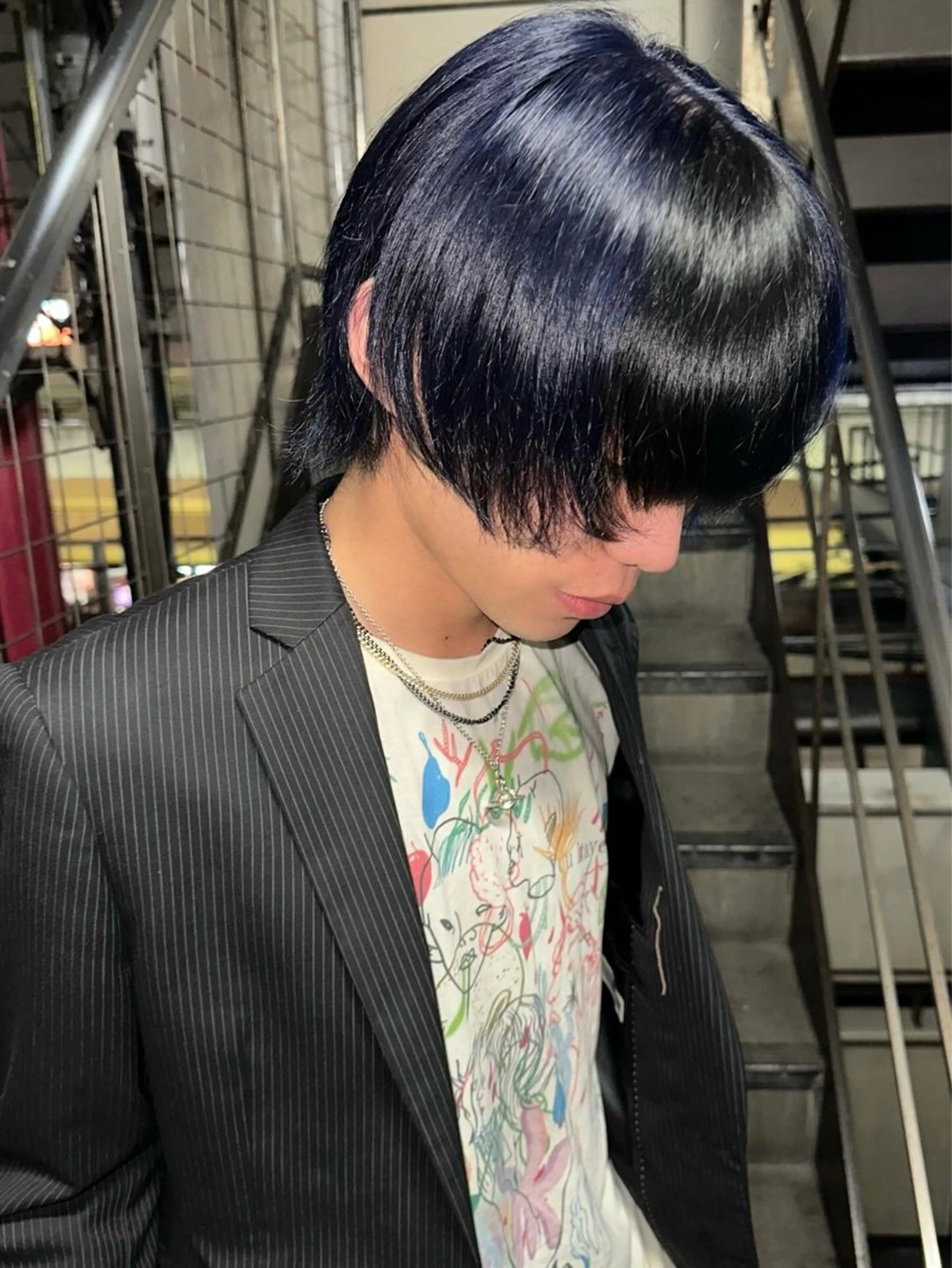 カラー メンズ デザインカラー ヘアカラー トリートメント ヘアセット 梅田/カラーモデル Ubuのヘアスタイル