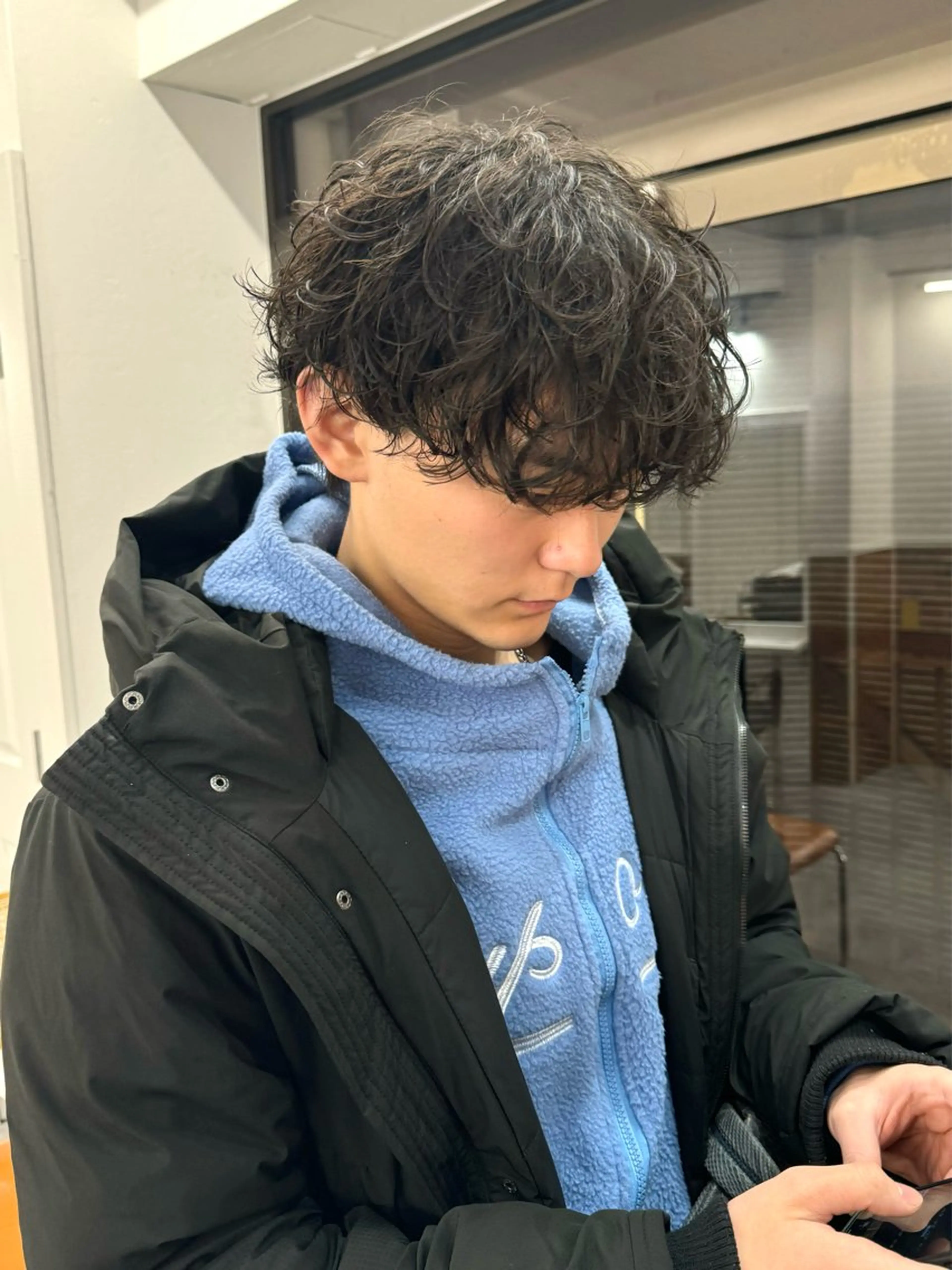 【🍀4月限定価格🍀】(シャドウパーマorフェザーパーマ)+メンズカット+トリートメントの写真