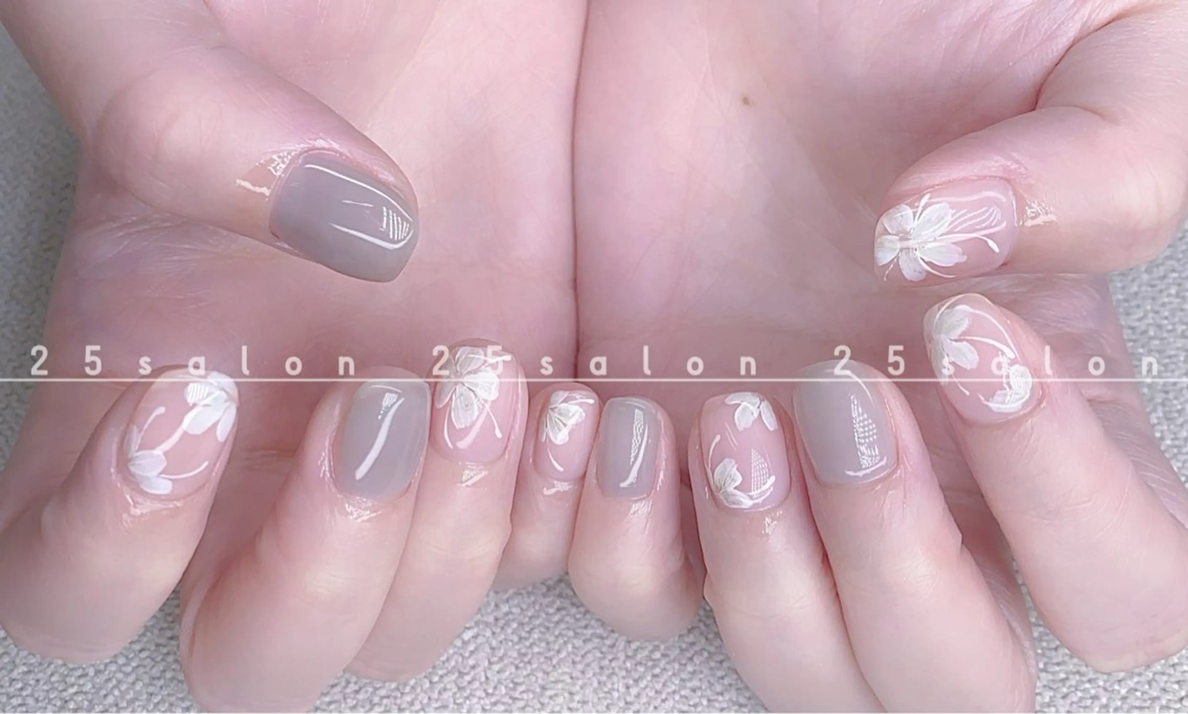 ネイル ジェルネイル 韓国ネイル ニュアンスネイル パラジェル ワンホンネイル 2 5のマツエク・マツパデザイン