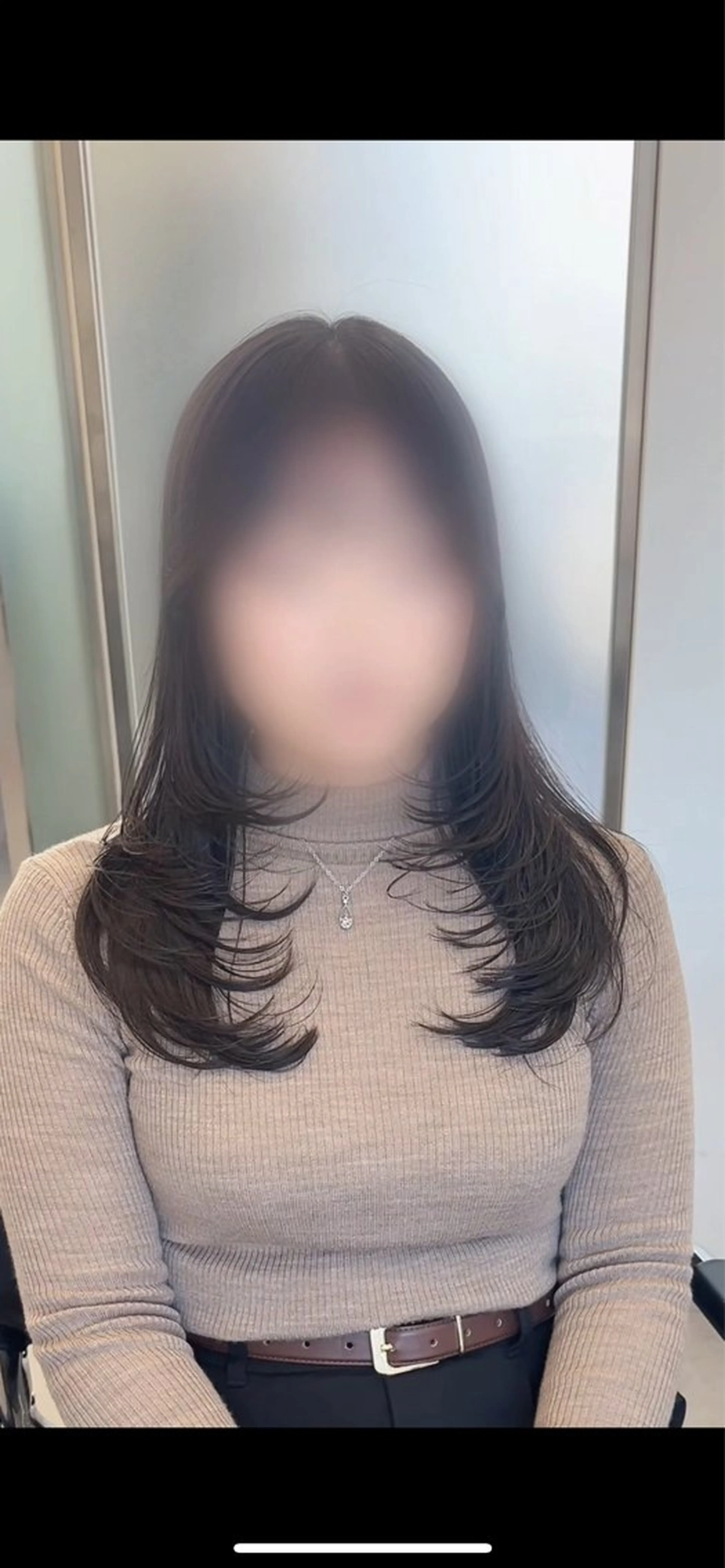 セミロング カット 韓国レイヤーカット/ chikaのヘアスタイル