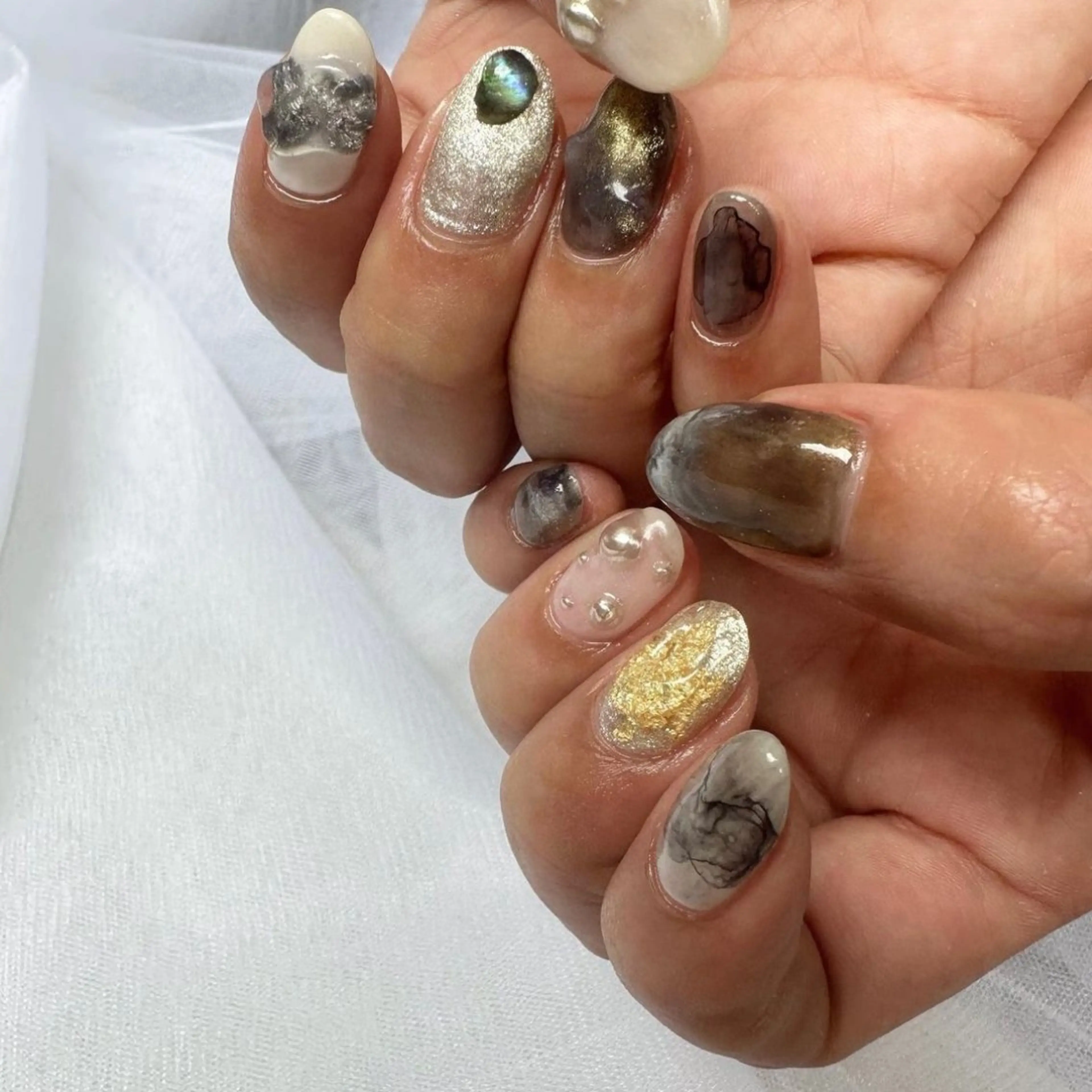 ネイル クリアネイル 氷ネイル・うるうるネイル 韓国ネイル 持ち込み ニュアンスネイル 🪞KAPE NAIL 🪞のネイルデザイン