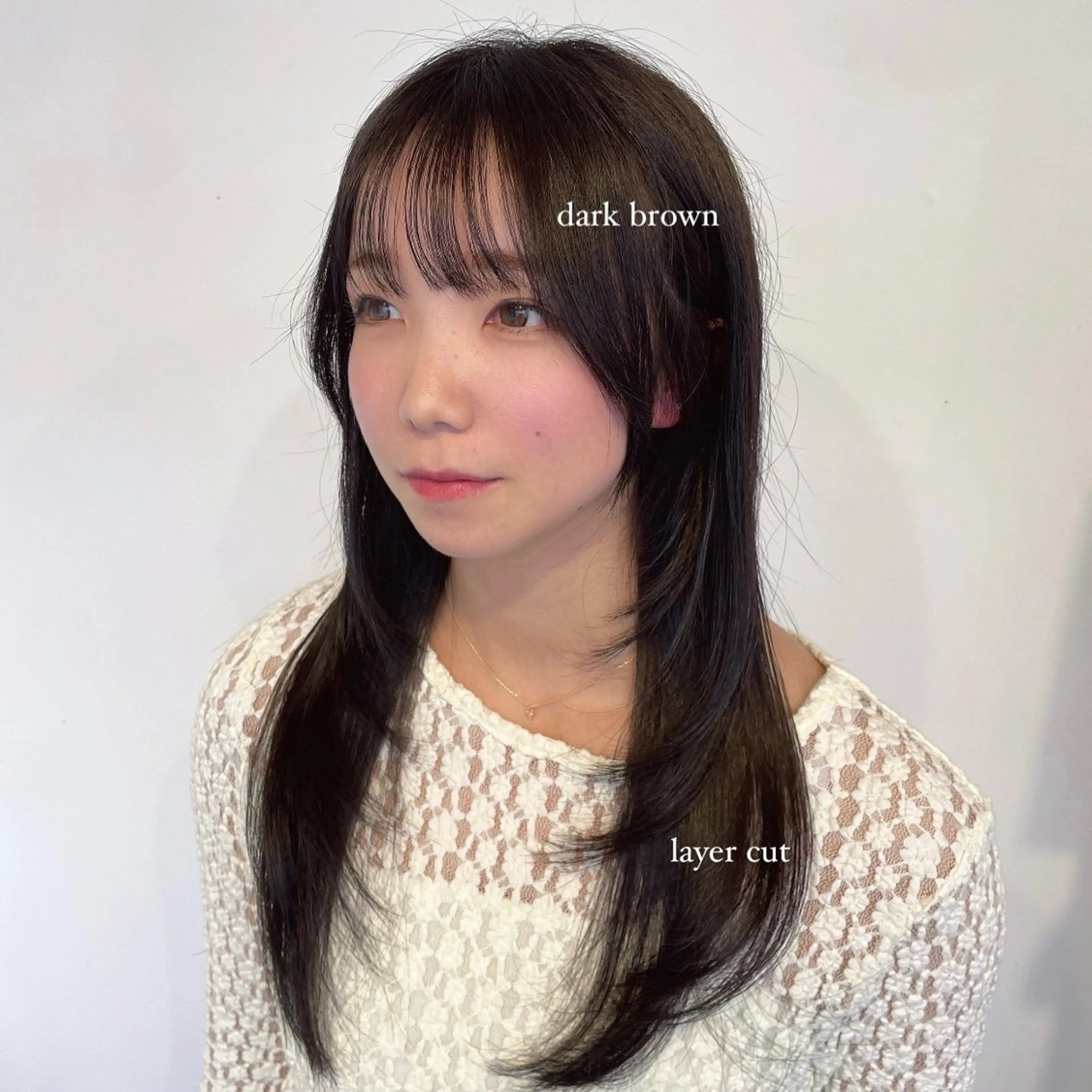 ロング レイヤー🩵ミルク ティーカラー/Miuのヘアスタイル