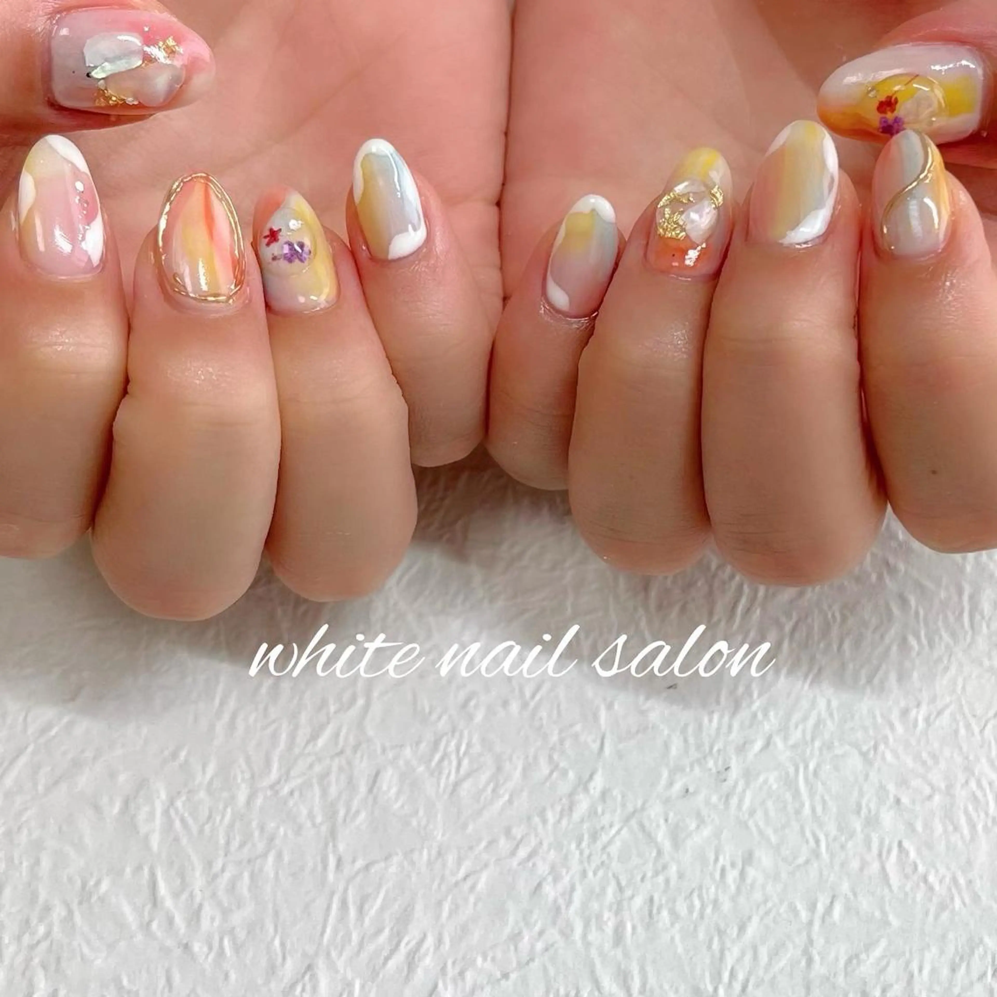 ネイル フットネイル ジェルネイル ハードジェル ラメ(グリッター) 持ち込み ハンドネイル white nail salonのネイルデザイン