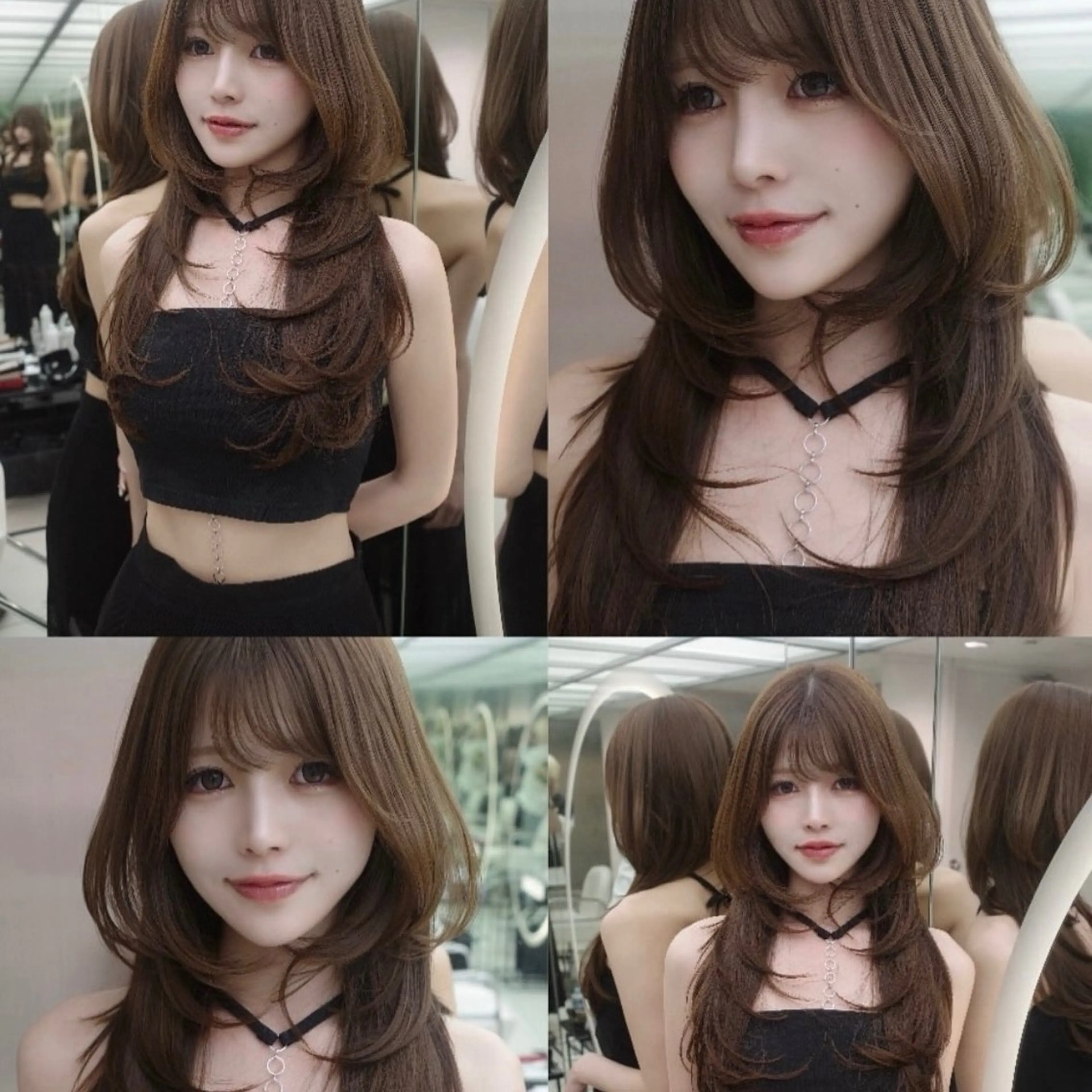 ロング カラー くびれヘア 顔周りカット ハイレイヤー 韓国風ヘア レイヤーカット カット ヘアカラー トリートメント Nao/ 大宮/レイヤーカットのヘアスタイル