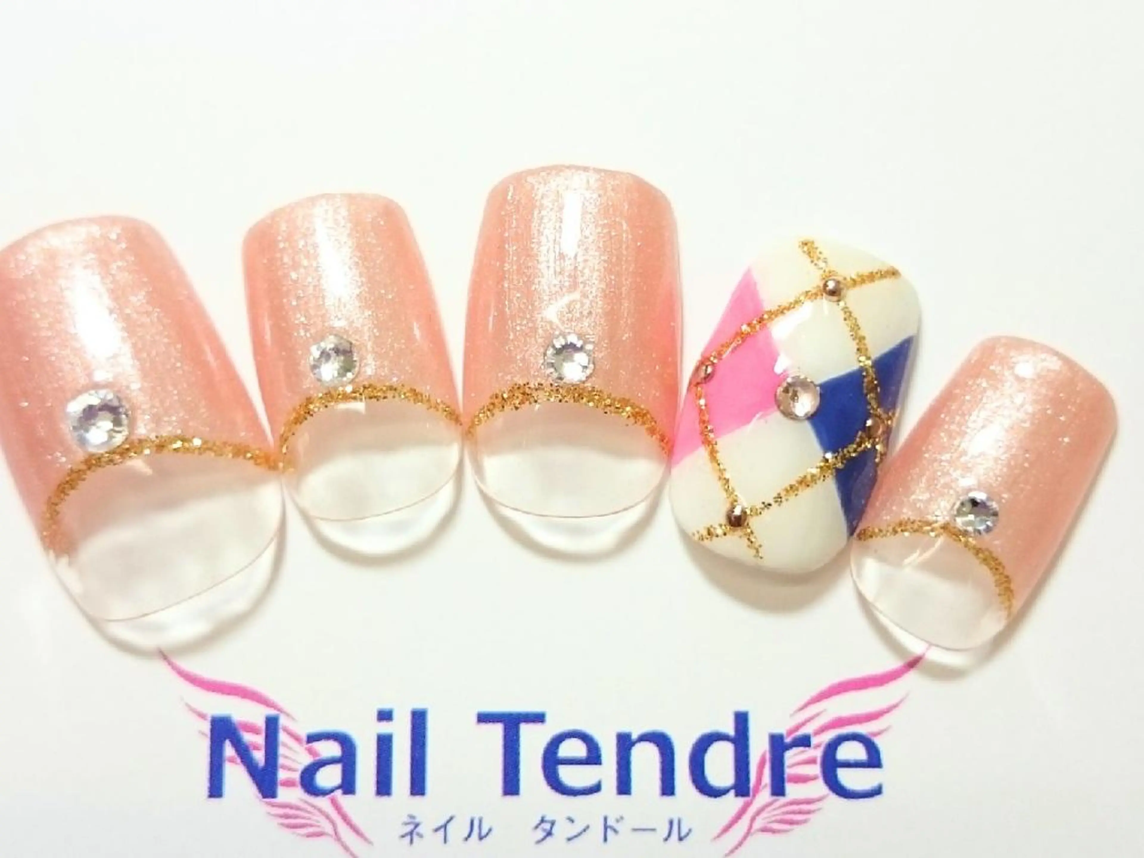 ネイル アートネイル ジェルネイル ソフトジェル ストーンネイル ハンドネイル Nail  Tendreのネイルデザイン