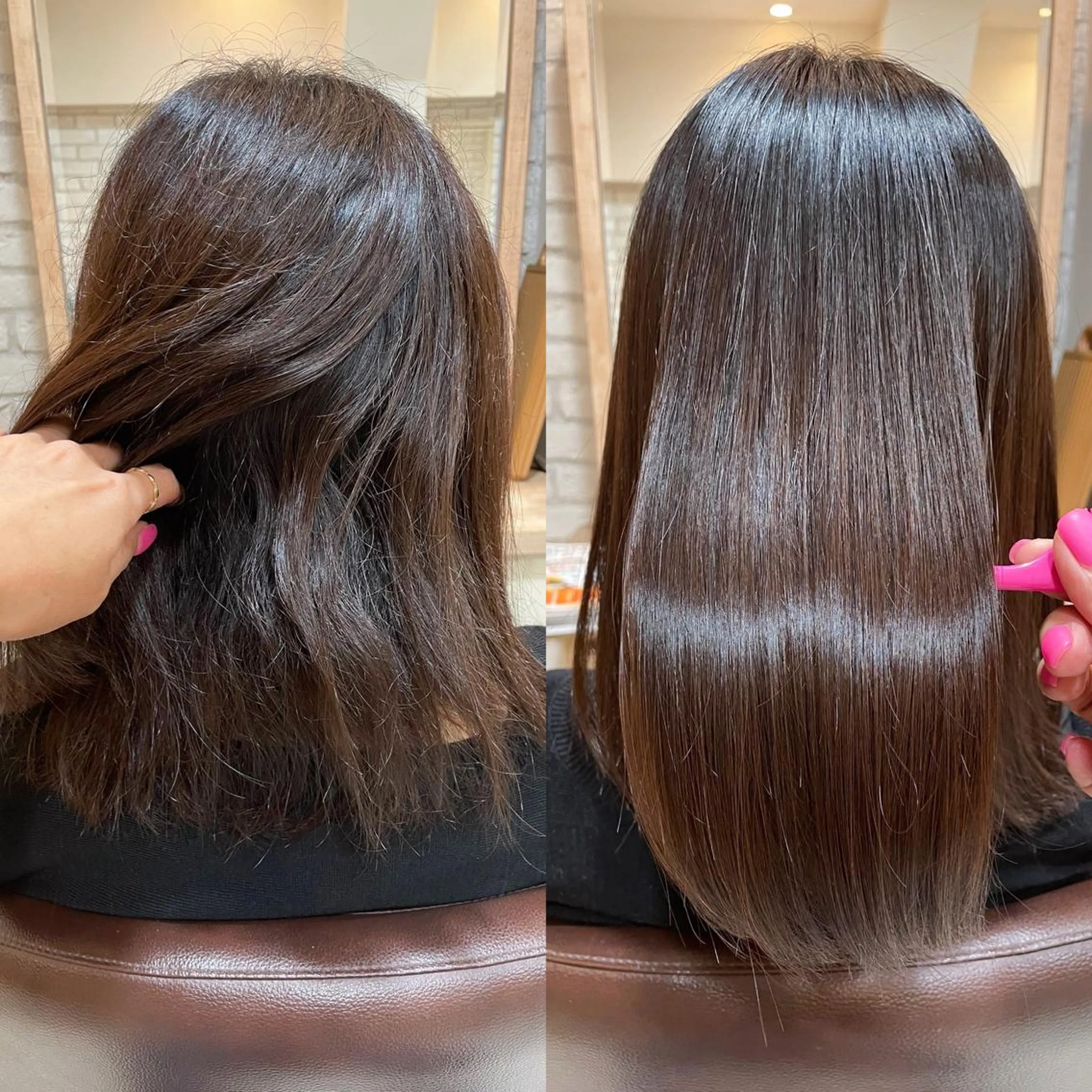 セミロング 髪質改善 カット 縮毛矯正 トリートメント 清水 有実子のヘアスタイル