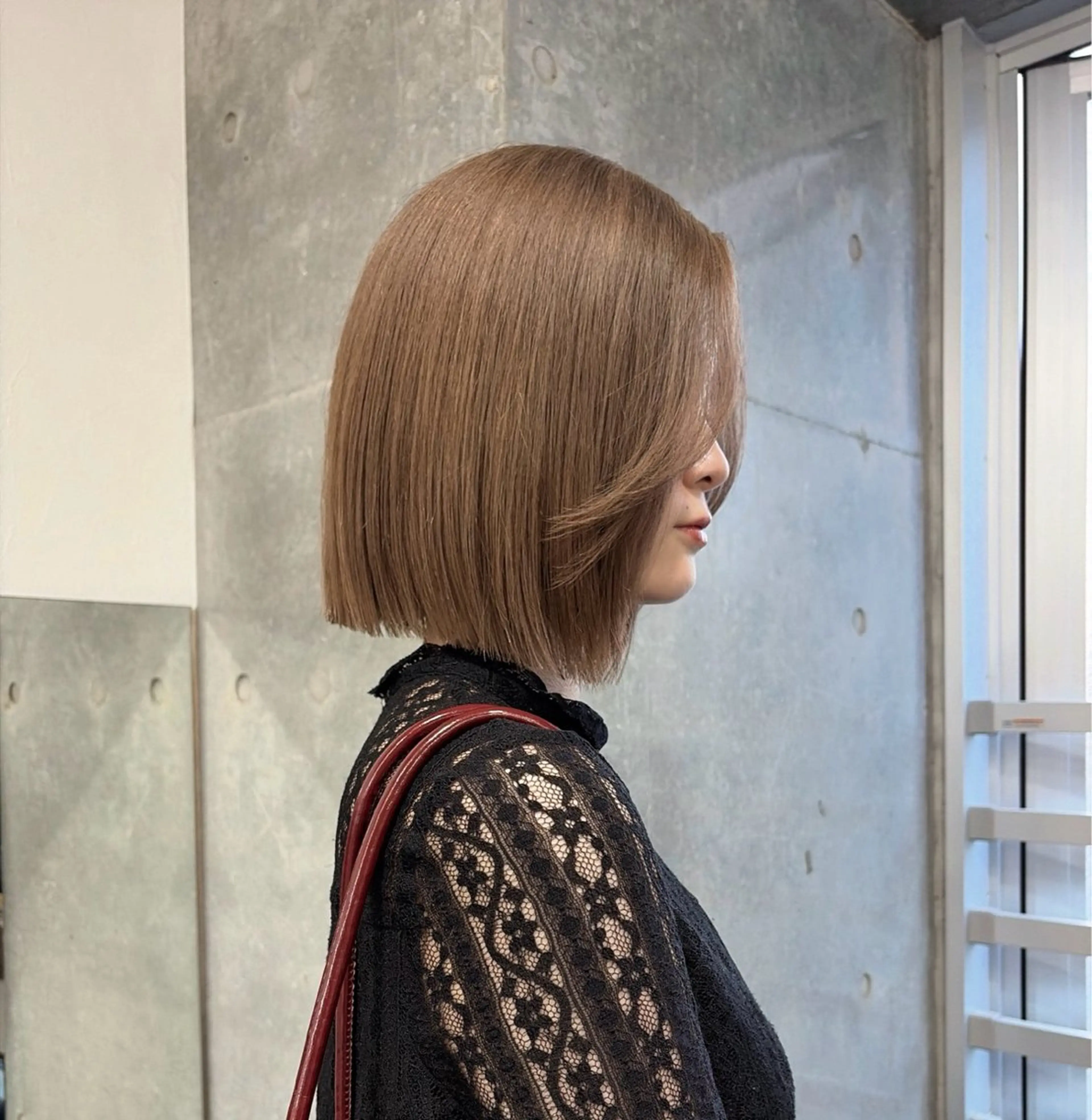 ミディアム カラー 透明感カラー ボブ 米谷 優吉のヘアスタイル