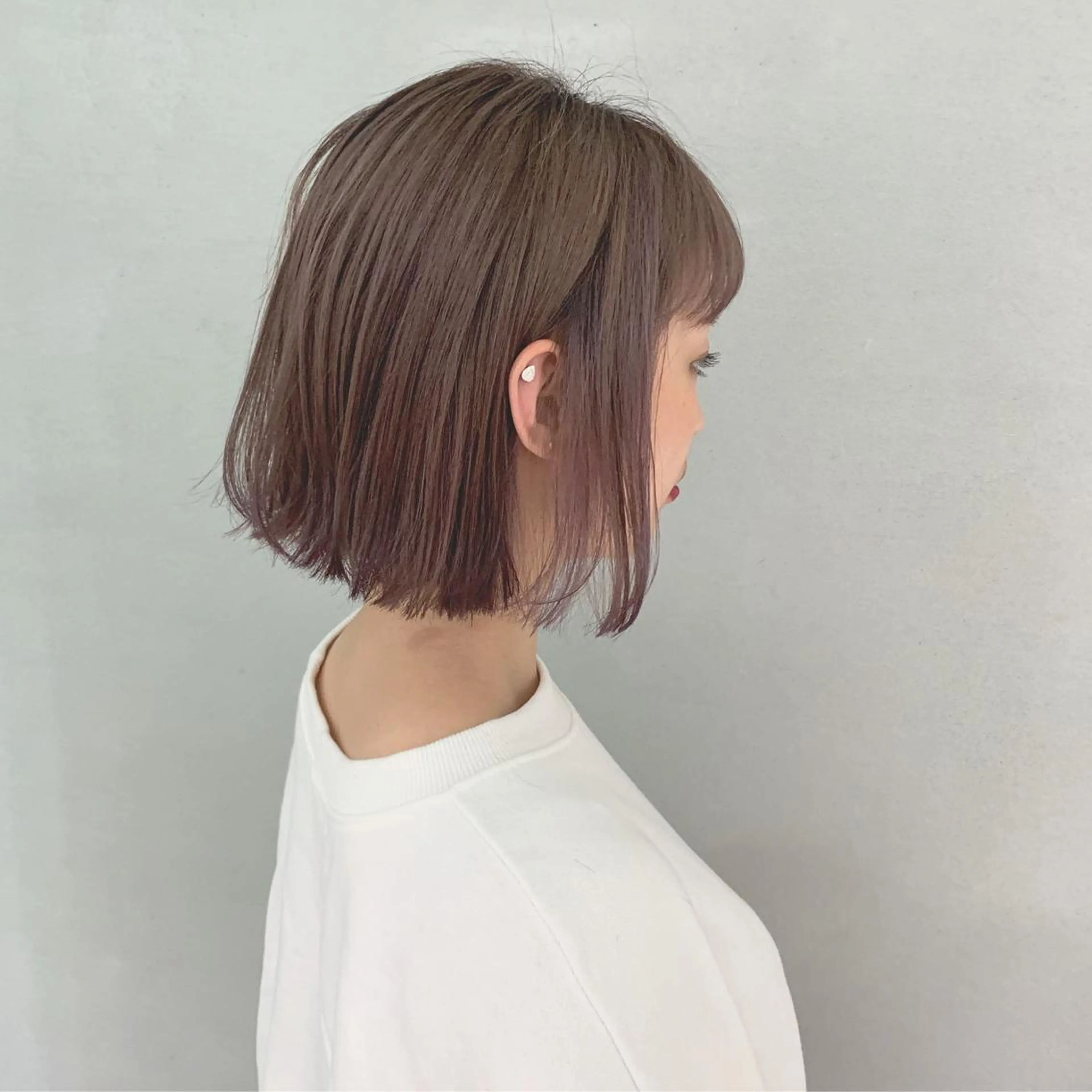 ショート カラー ブリーチ パープルカラー ボブ ヘアカラー トリートメント インナーカラー/天神 ブリーチ/吉田のヘアスタイル