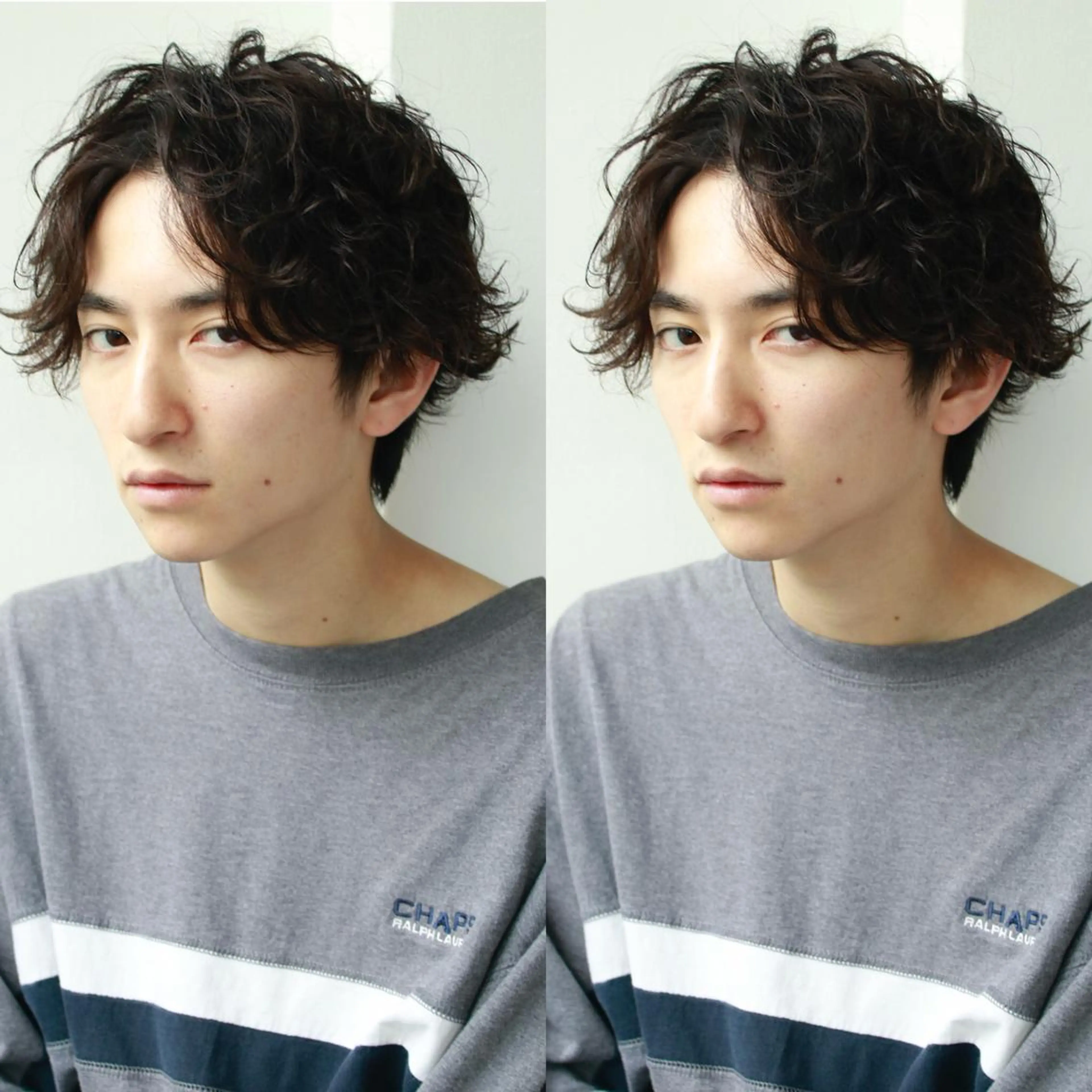 パーマ メンズ BABY 艶髪暗髪ヘア💖達人のヘアスタイル