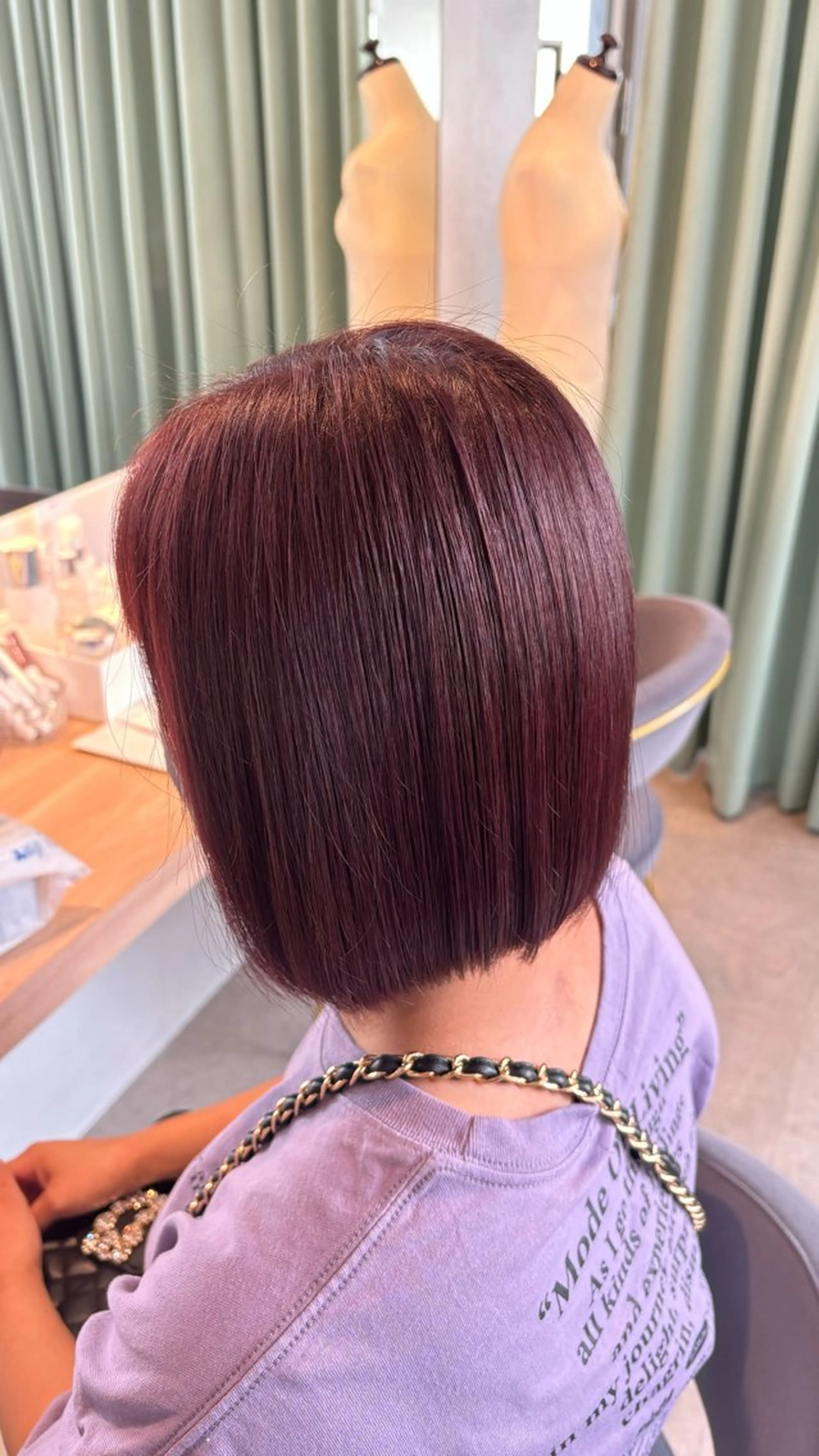 ショート カラー カシス ラベンダーカラー カット ヘアカラー りあの🎀 /暖色カラー🍒のヘアスタイル