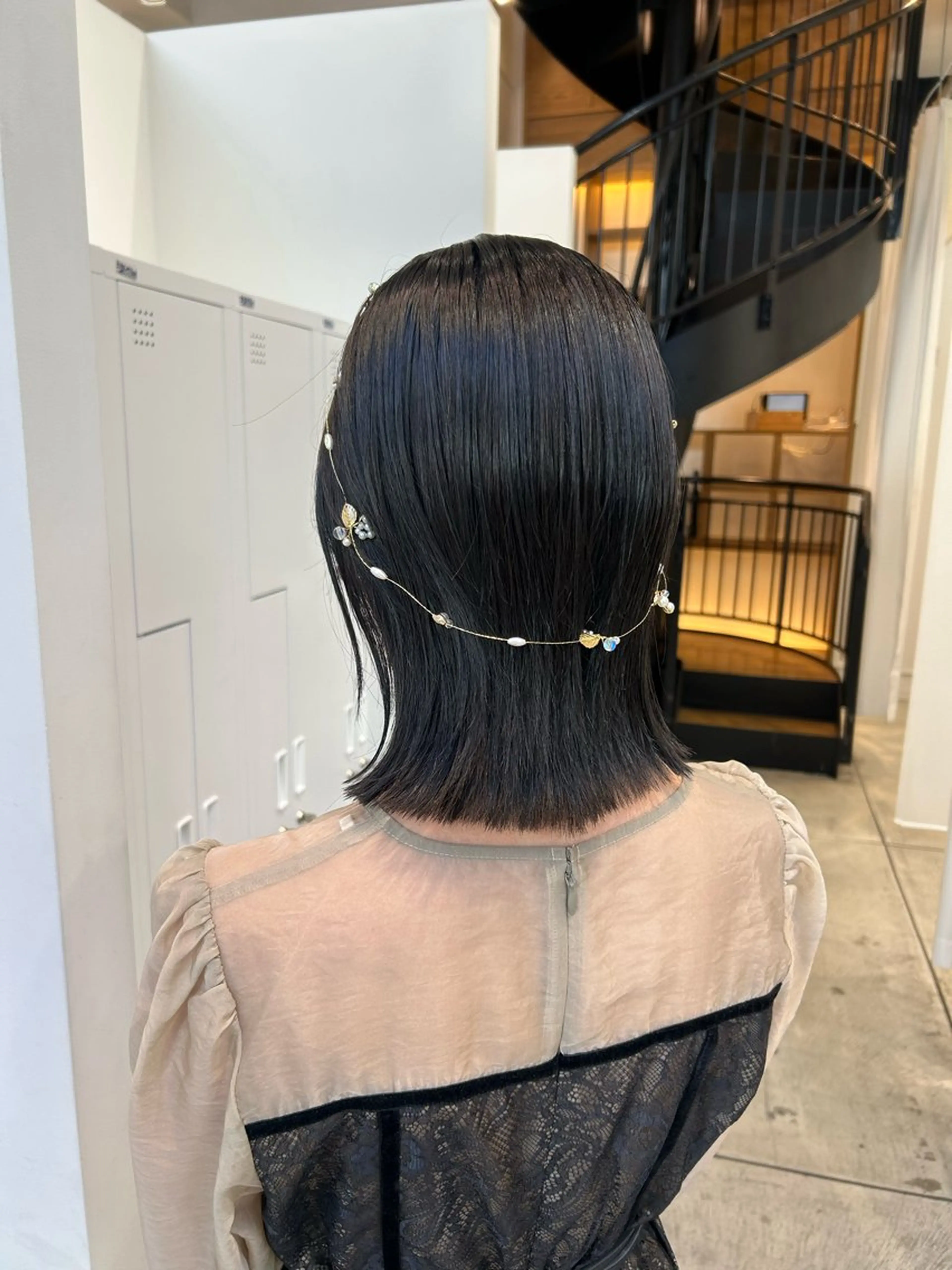 ミディアム カラー ヘアアレンジ カット ヘアカラー トリートメント yuka .のヘアスタイル