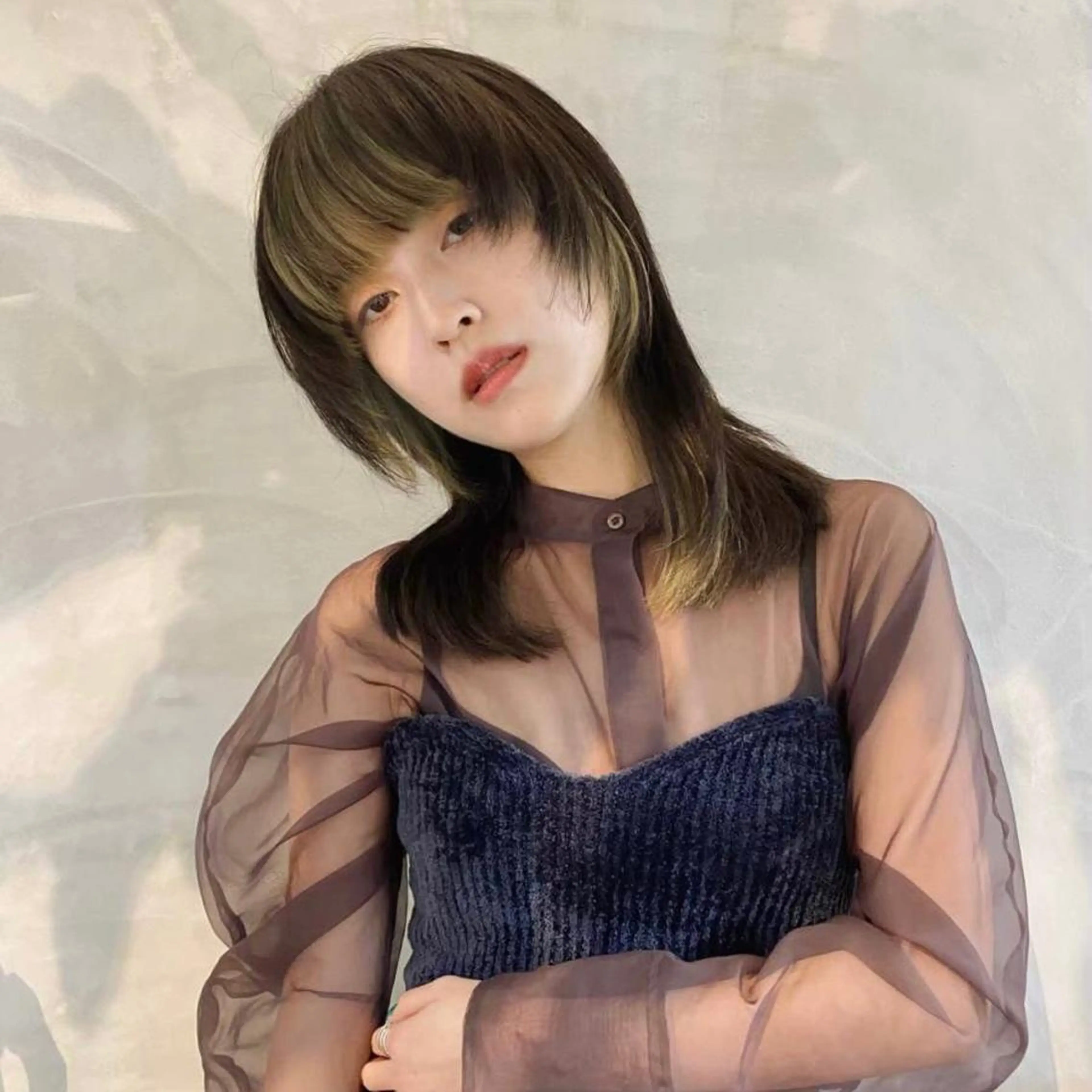 セミロング カラー honoka ikegamiのヘアスタイル