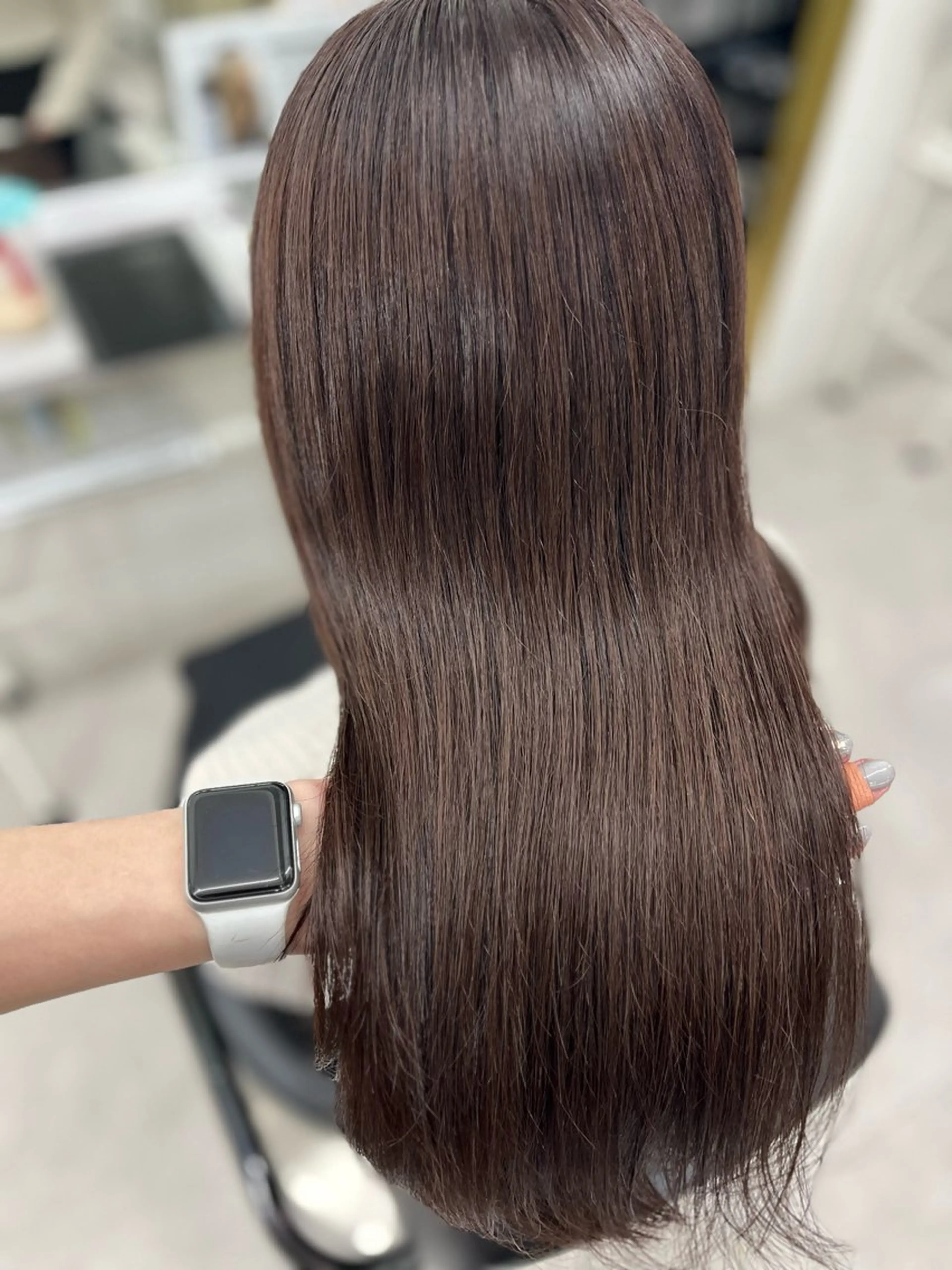 ロング カラー ブラウンカラー ピンクカラー ピンクブラウン カット ヘアカラー トリートメント 🫧ぷる艶カラー🫧 Yuubi🦩のヘアスタイル