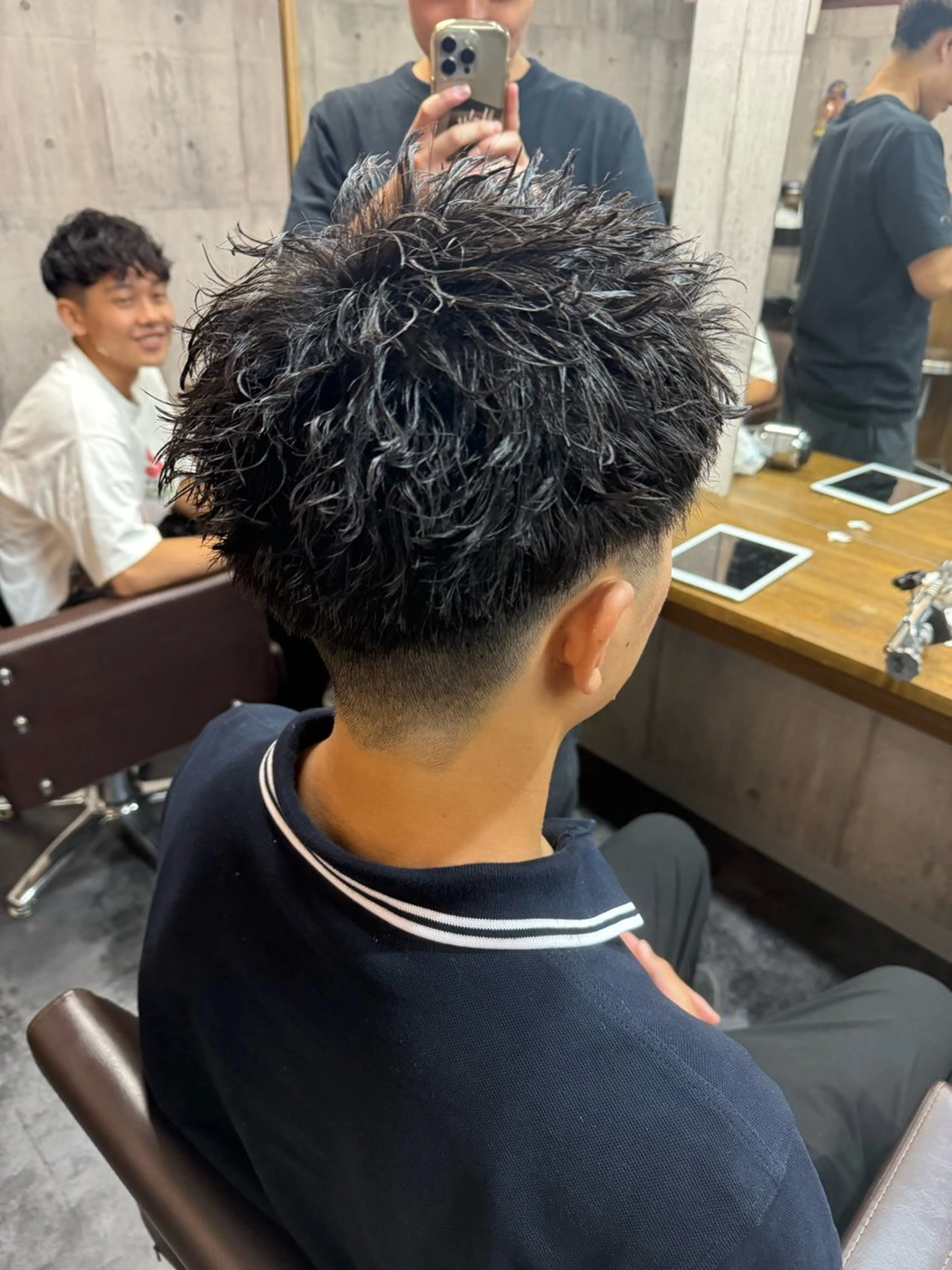 メンズ カット パーマ メンズショート メンズ特化パーマのヘアスタイル