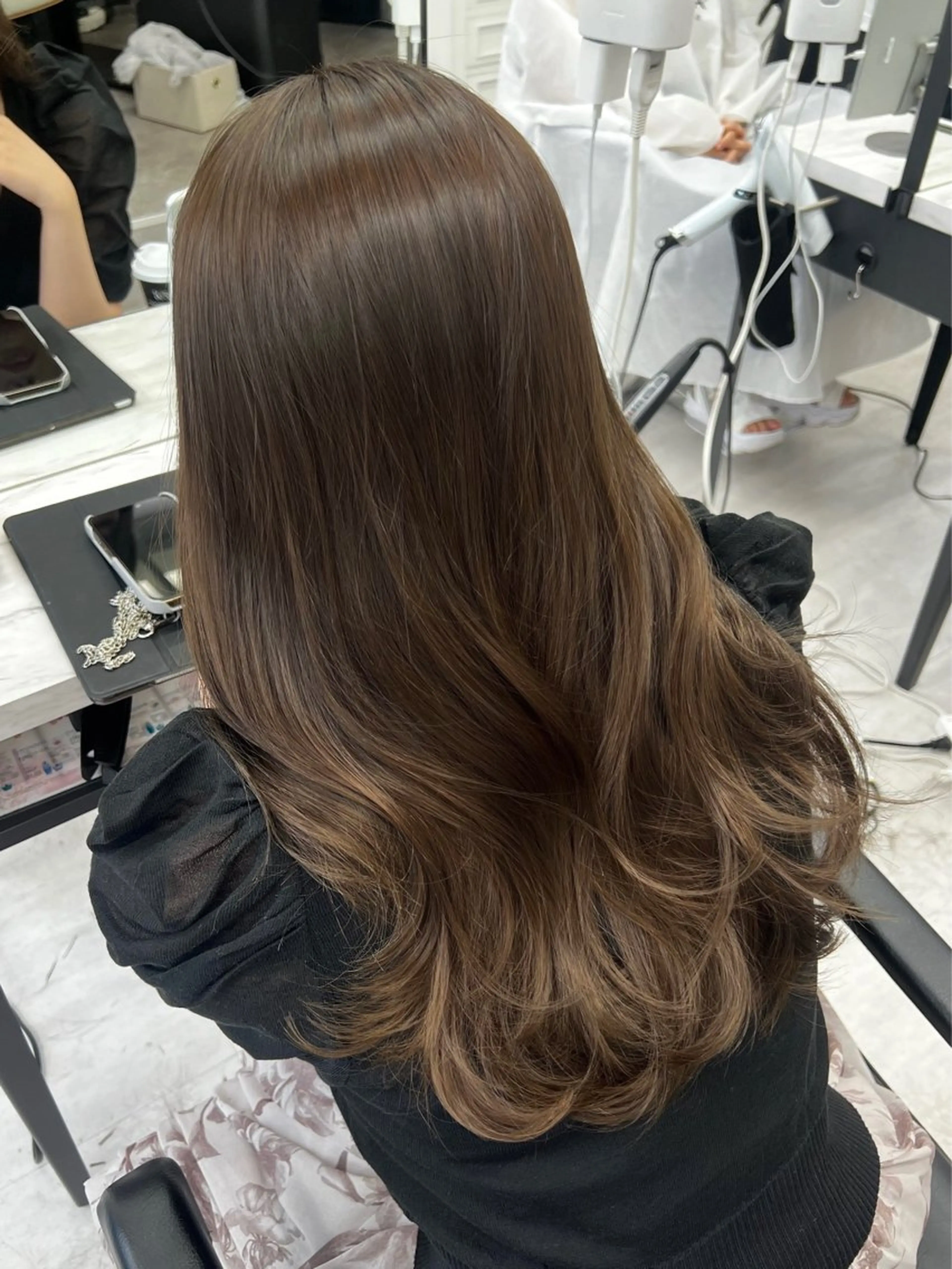 ロング カラー 韓国ヘア♡ 顔まわりカットayaのヘアスタイル