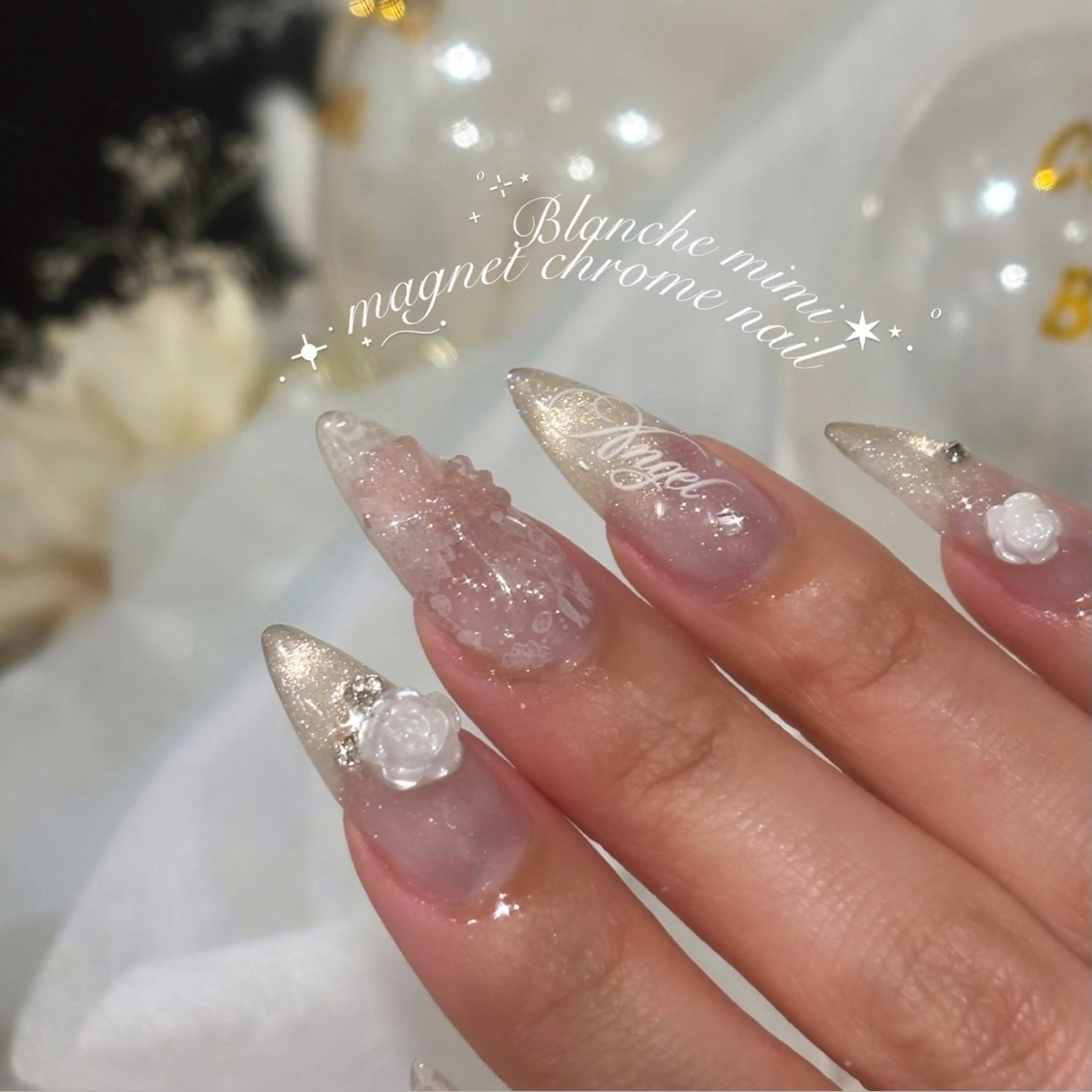 ネイル ハンドネイル Blanche mimi.u_aのネイルデザイン