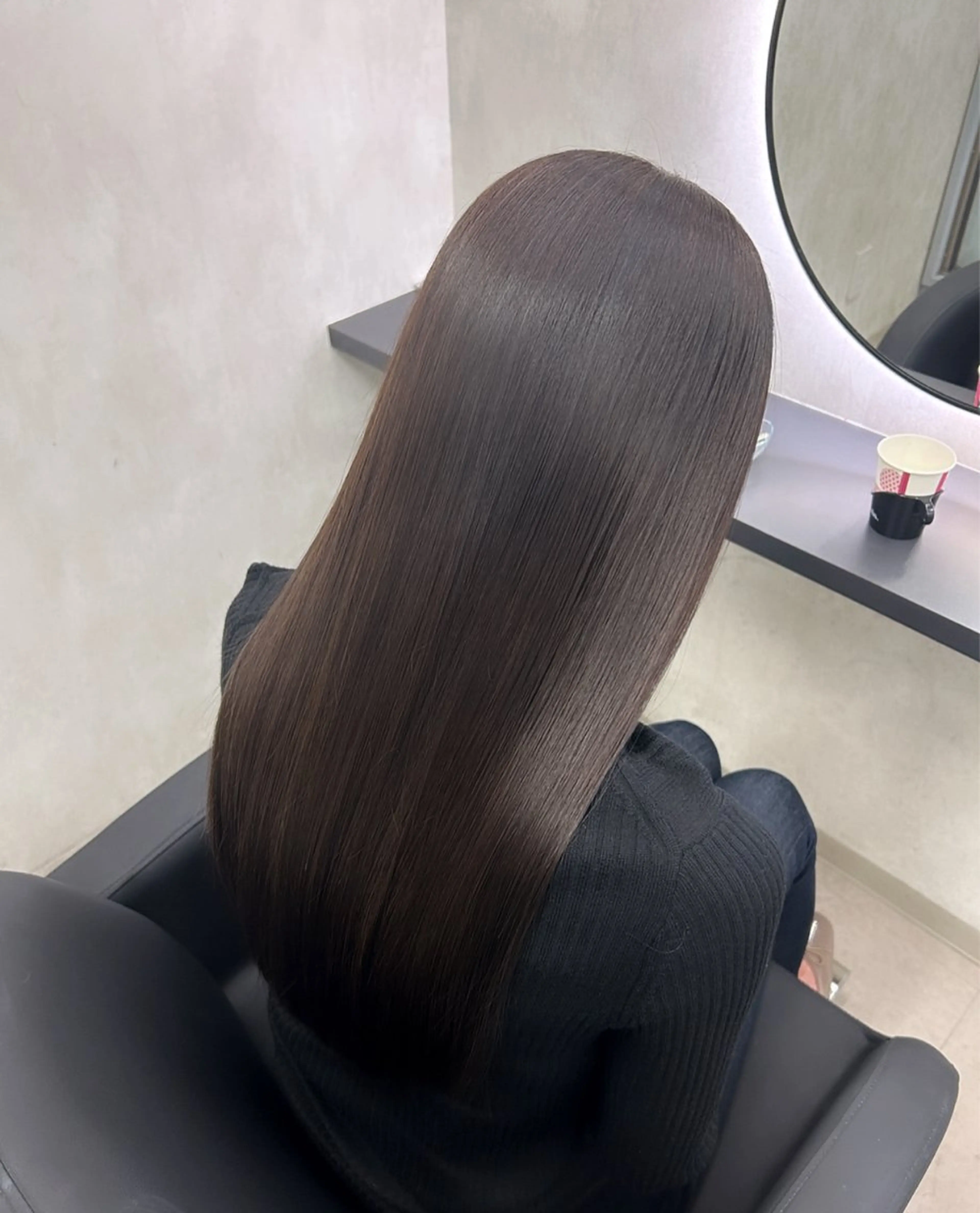 ロング 髪質改善 縮毛矯正 トリートメント 新宿/美髪矯正 髪質改善/韓国風山本のヘアスタイル