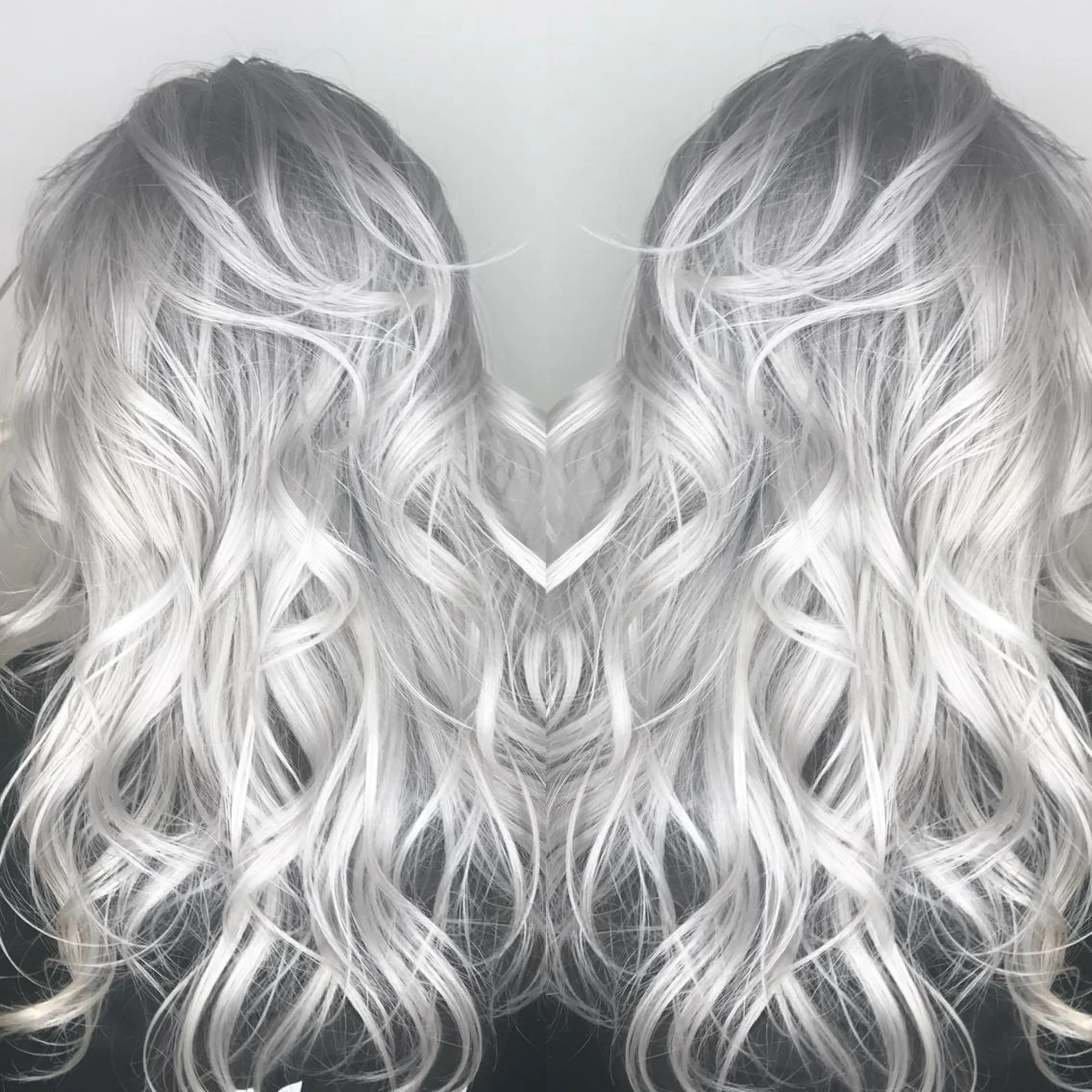 ミディアム カラー アッシュ アッシュグレー アッシュグレージュ バレイヤージュ ミストバング AMI Hair supply所属・髪質改善カラー韓国風 レイヤーtudaのヘアスタイル