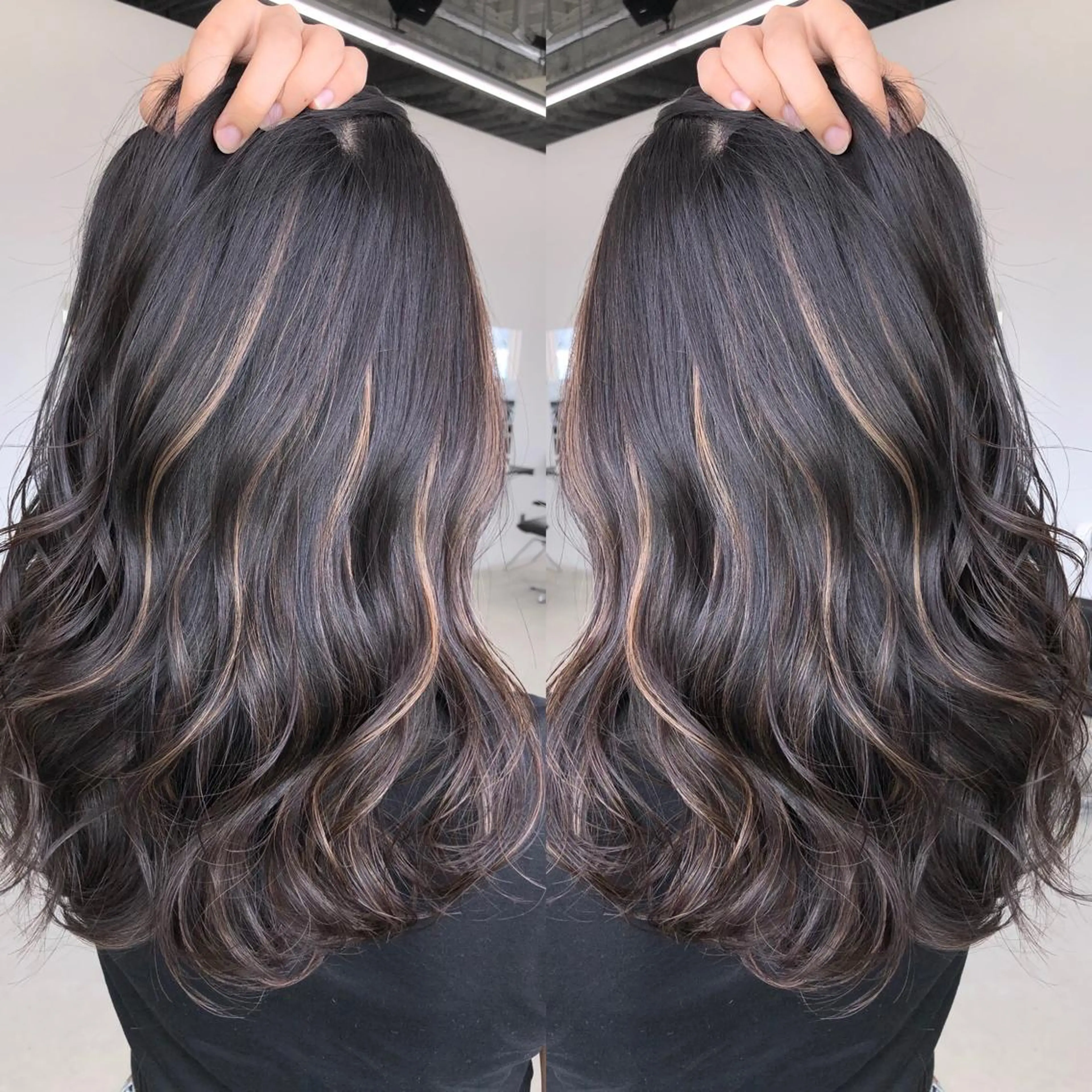 セミロング カラー ハイライトカラー ハイライト ✨レイヤーカット✨ HIDEのヘアスタイル