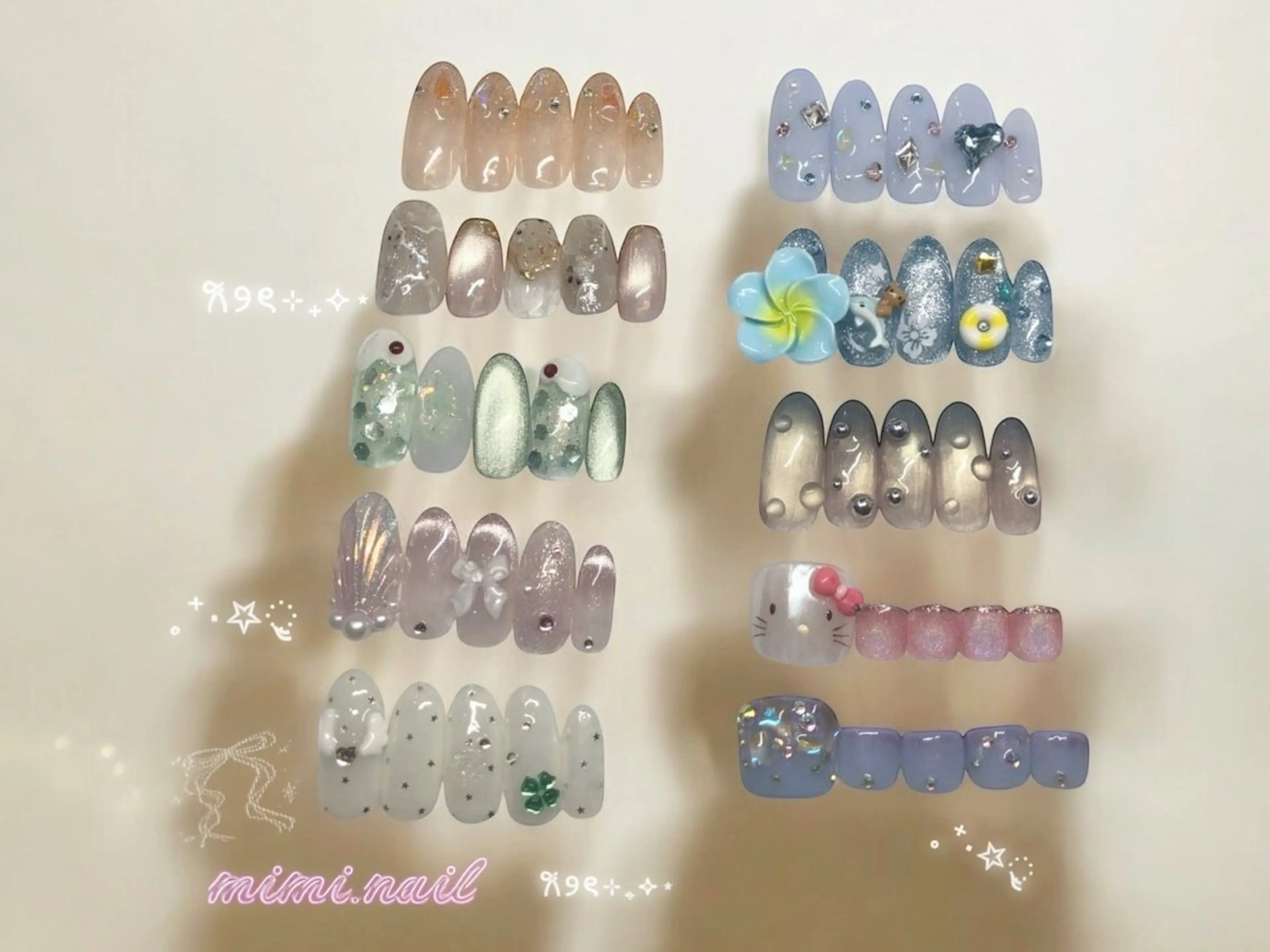 ネイル ハンドネイル lili.nail y2k/長さ出しのネイルデザイン