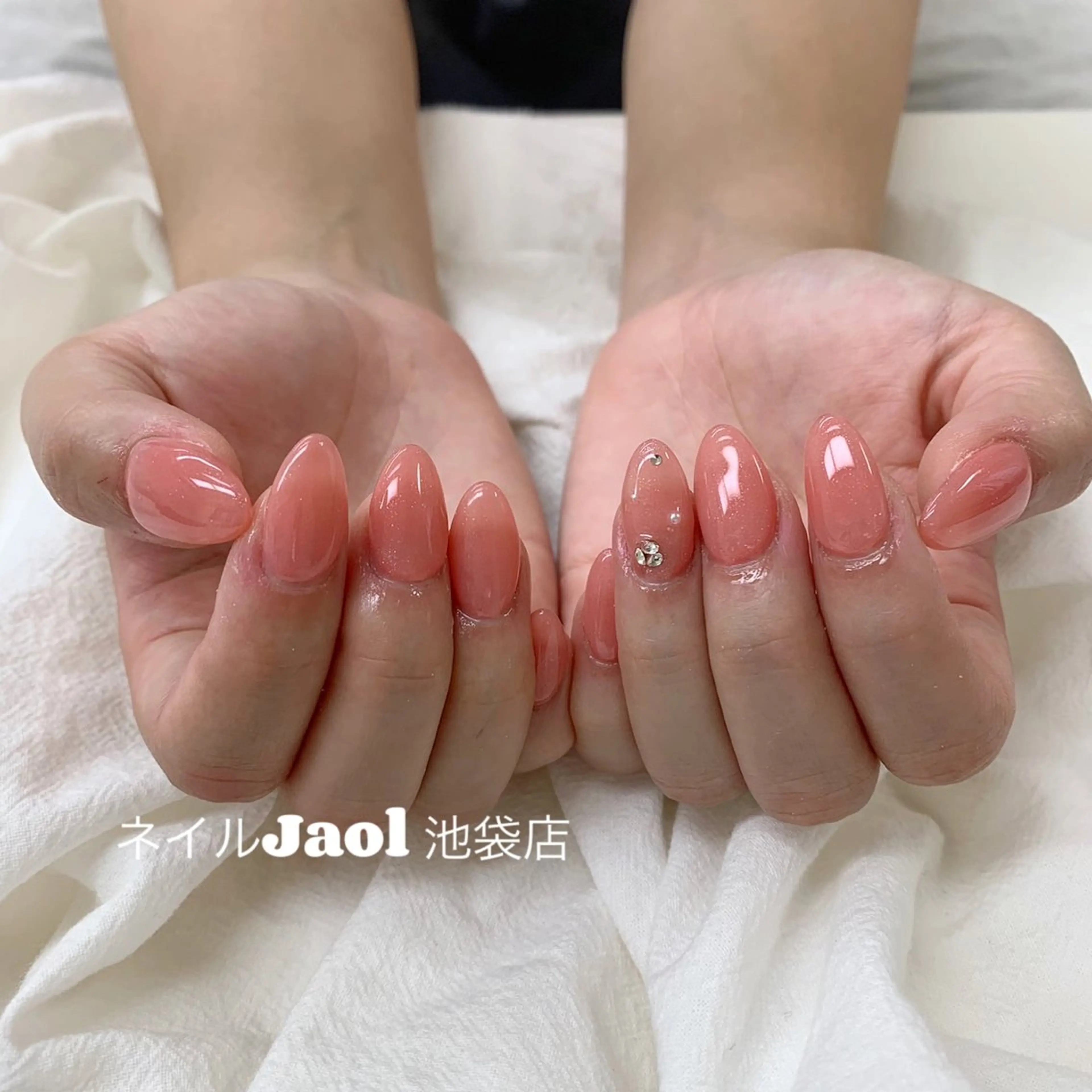 ミディアム 韓国風ヘア ハンドネイル ネイルJaol 池袋のネイルデザイン