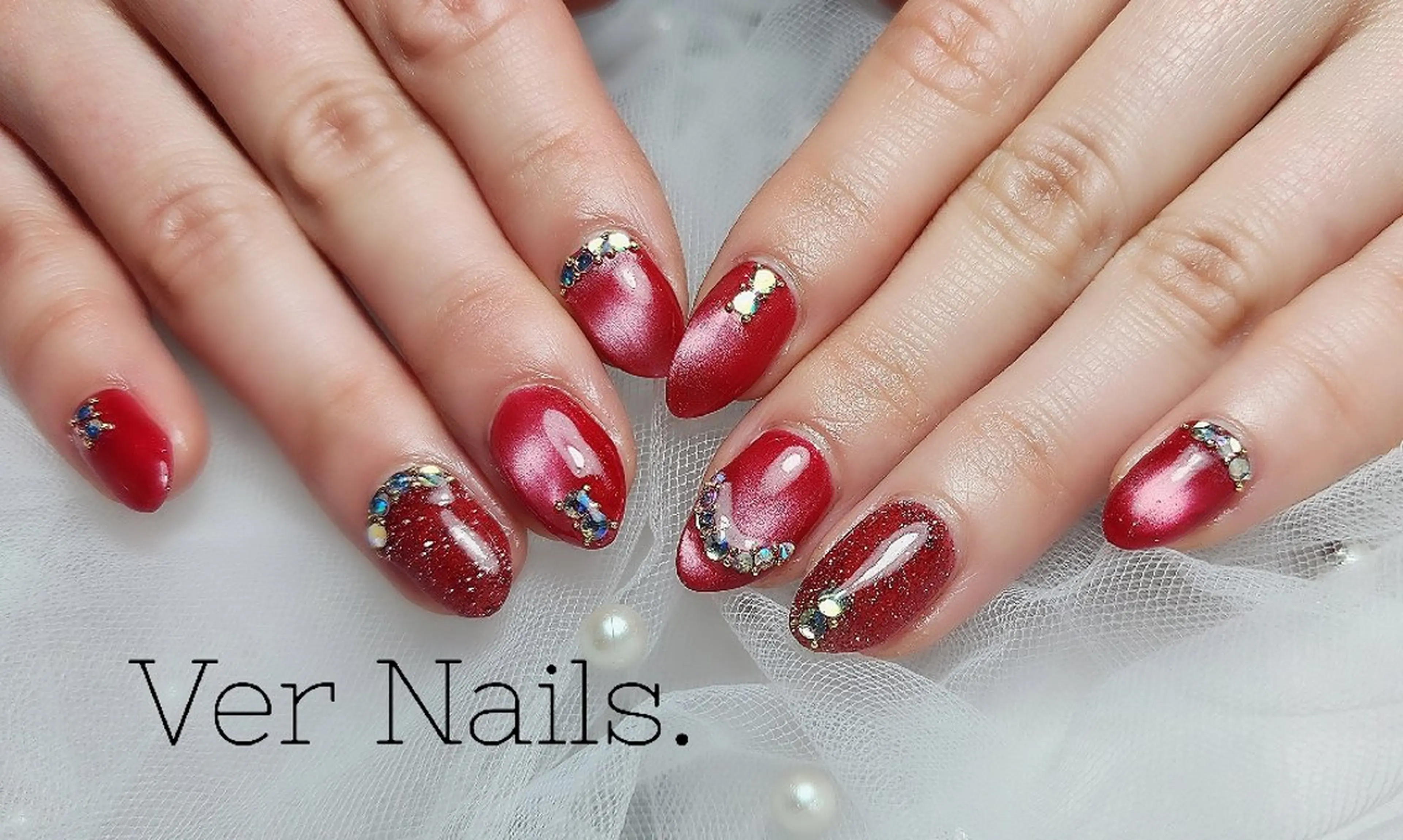 ネイル フレンチネイル ストーンネイル ハンドネイル Ver  Nails.のその他イメージ