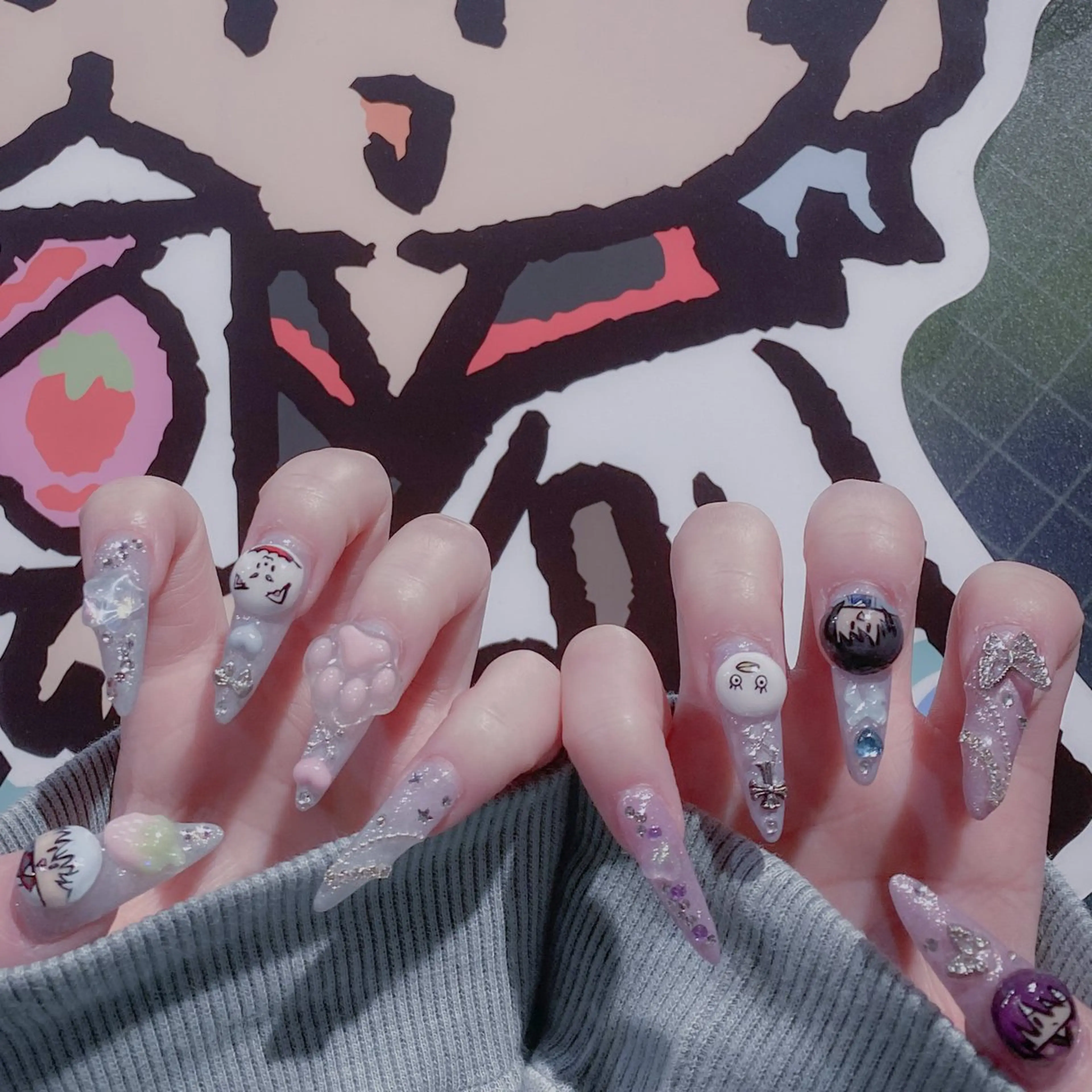 ネイル Nail Share Salon Mariris所属・ユカ‎𖤐nail 堺筋本町/心斎橋のネイルデザイン