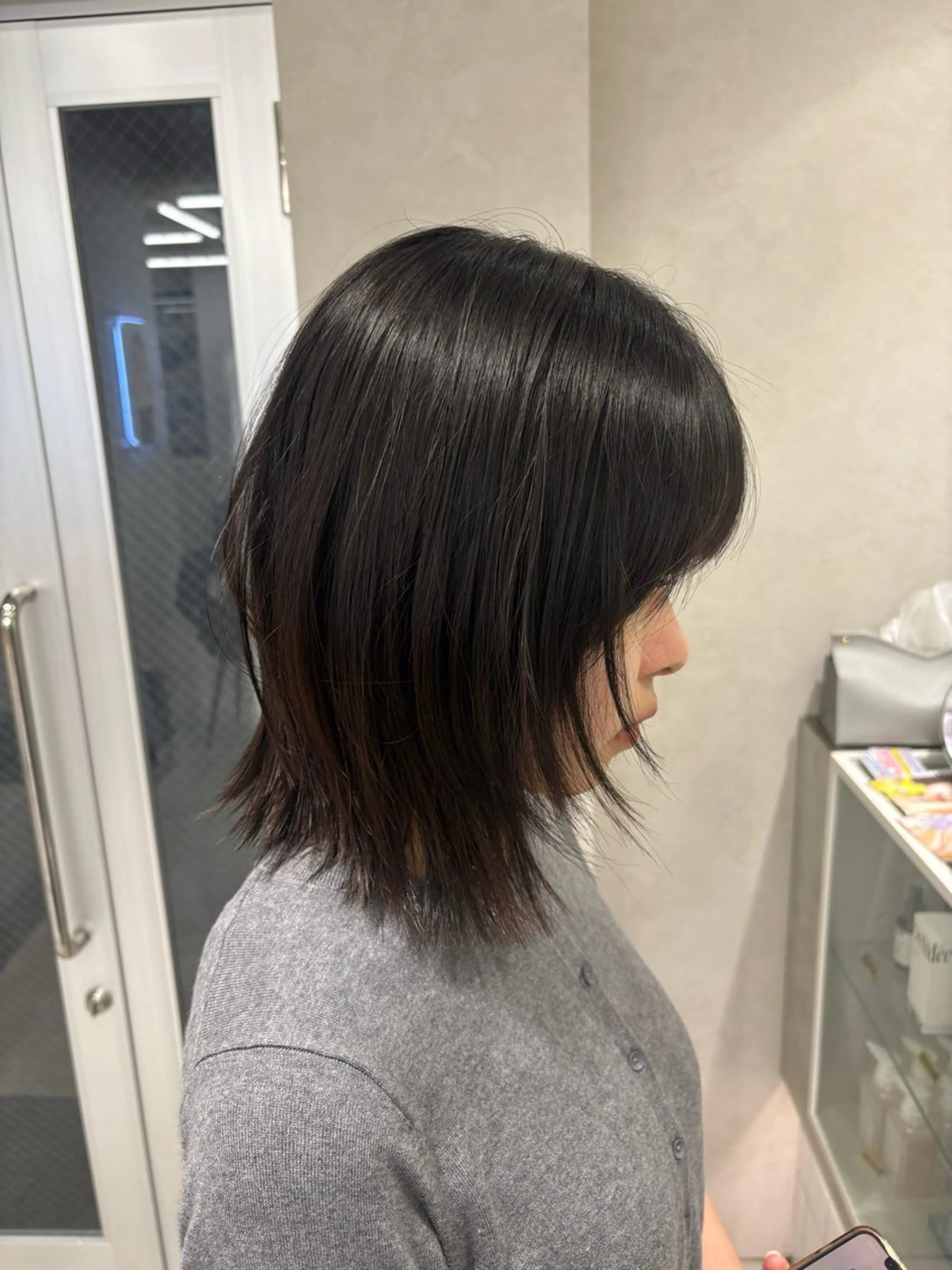 ミディアム ボブレイヤー ボブ 韓国風ヘア レイヤーカット シャギー Yuta✂︎ 韓国レイヤー🪽のヘアスタイル