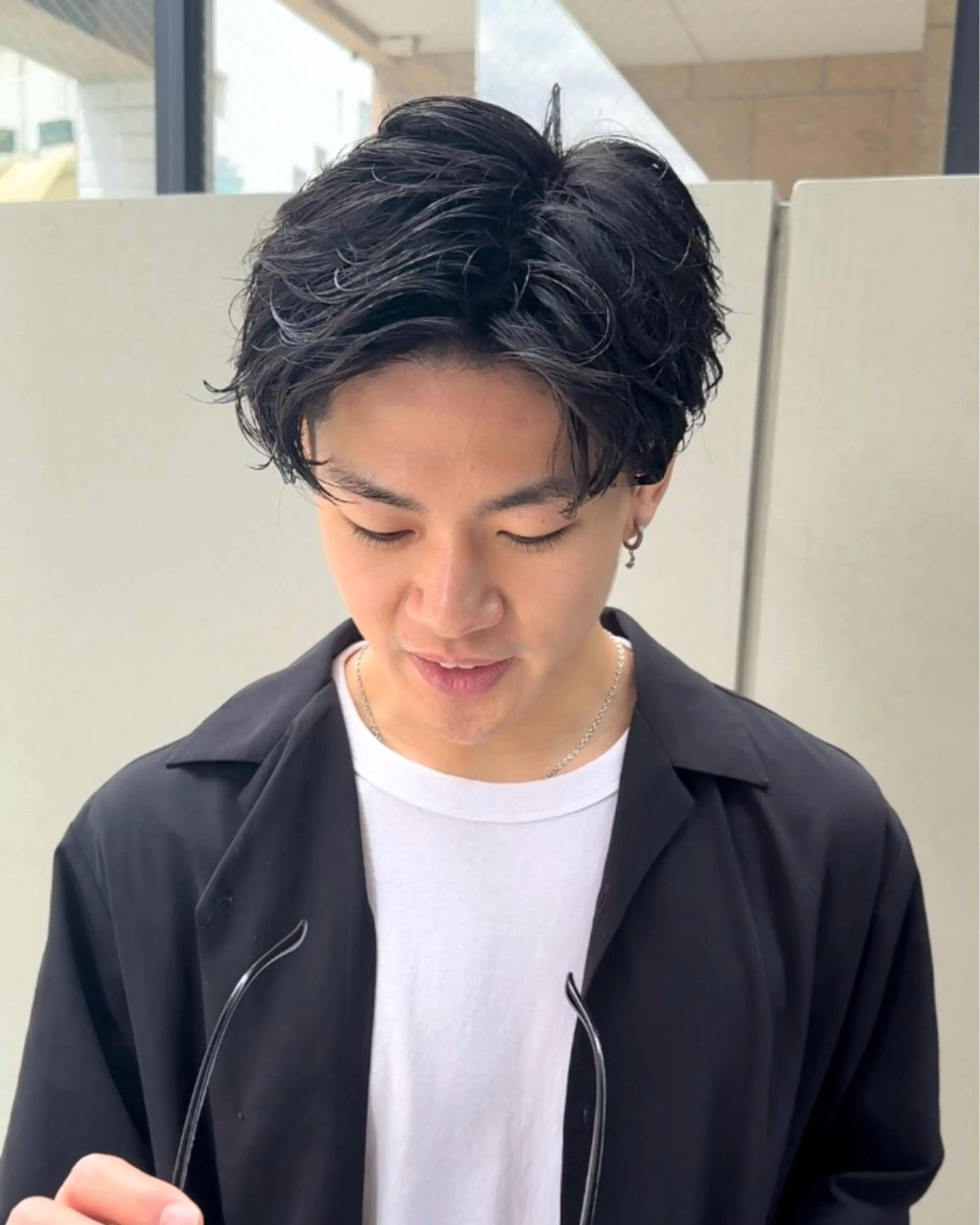 パーマ メンズ センターパート フェザーパーマ メンズパーマ カット パーマ 園冬稀/メンズカット /メンズパーマのヘアスタイル