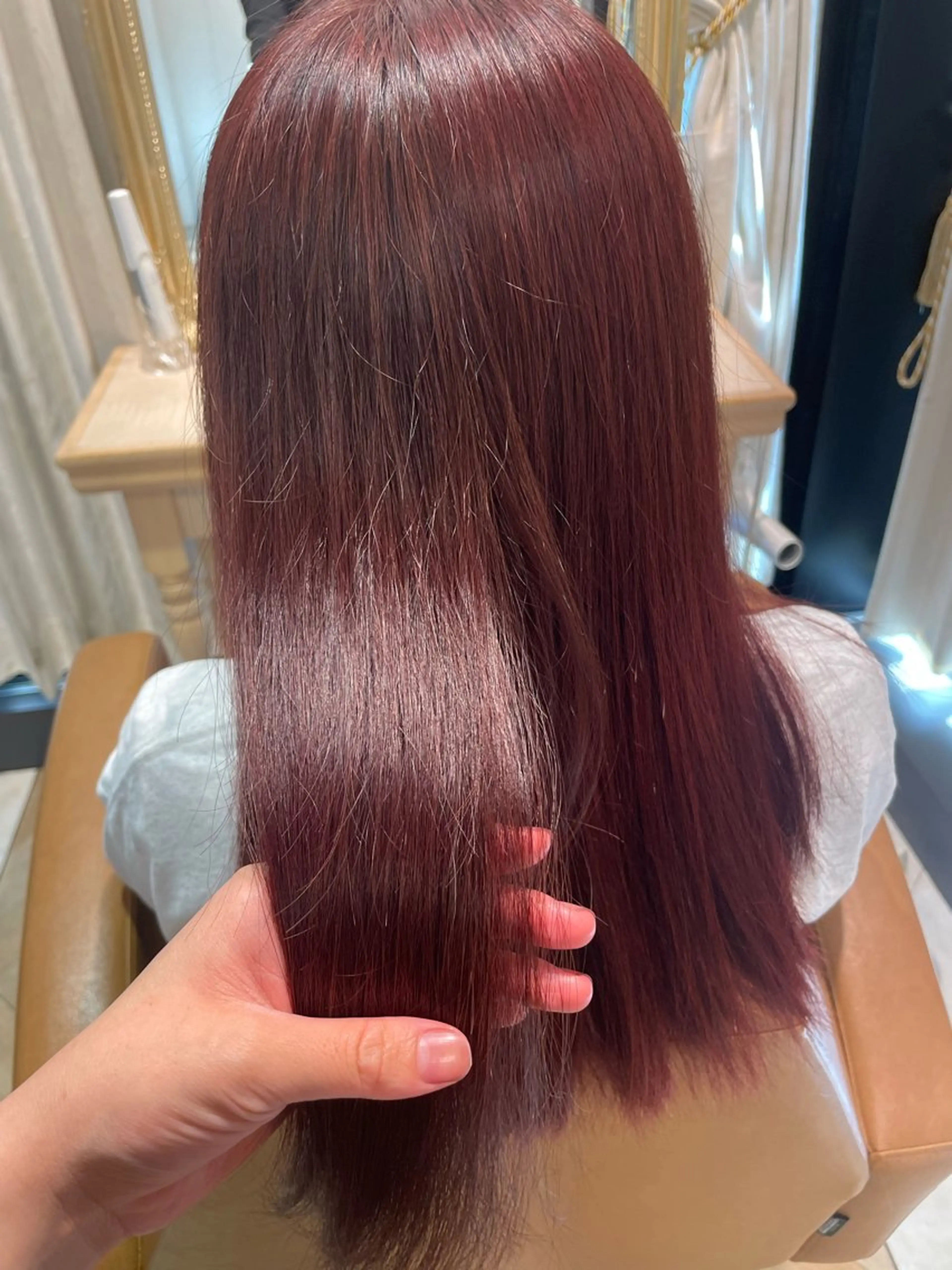 セミロング ヘアカラー トリートメント 顔周り\エクステ\ 透明感カラー\まりんのヘアスタイル