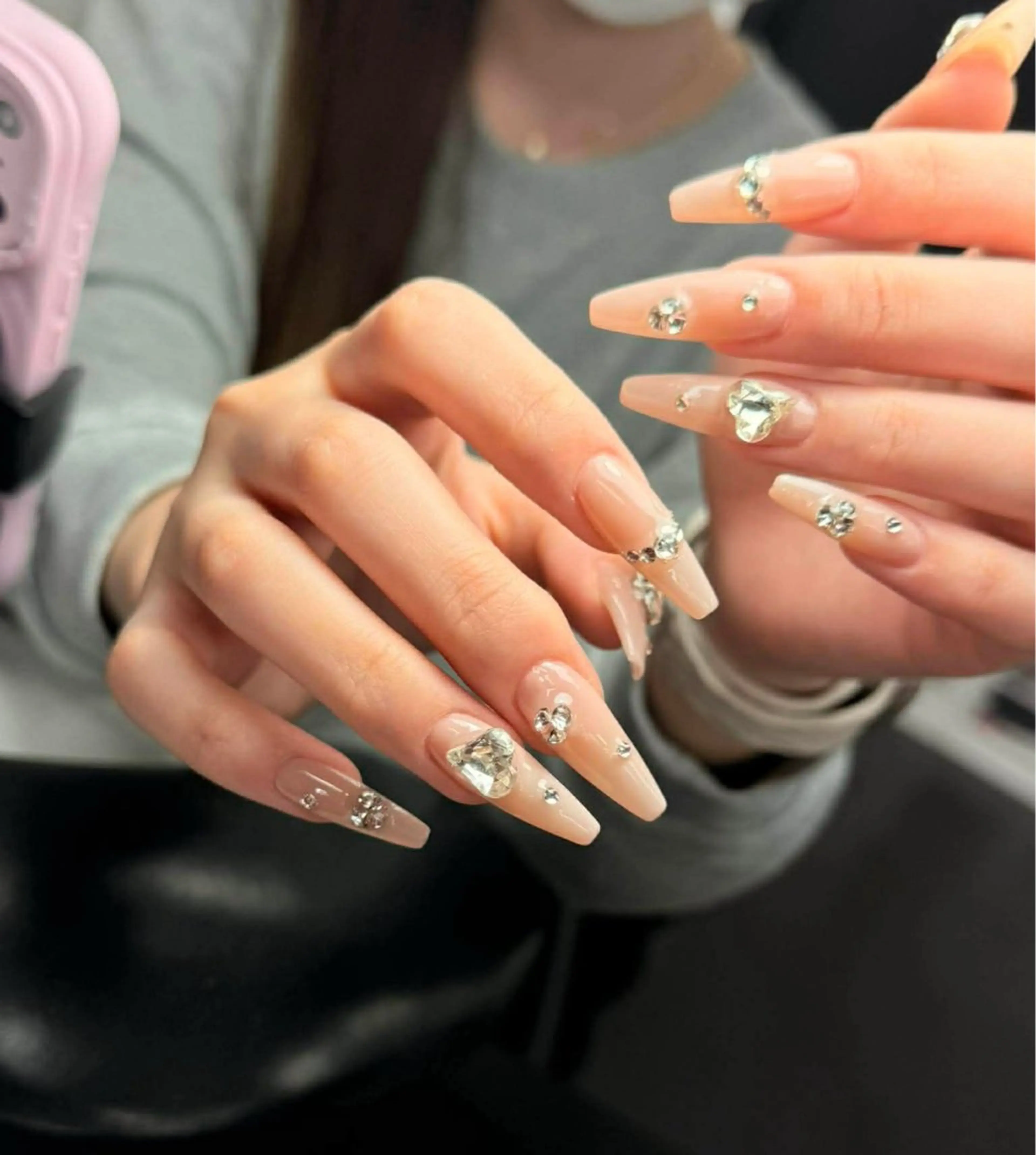 ネイル 韓国ネイル 持ち込み ニュアンスネイル ネイルチップ ハンドネイル Tini ANA.CHUOのネイルデザイン