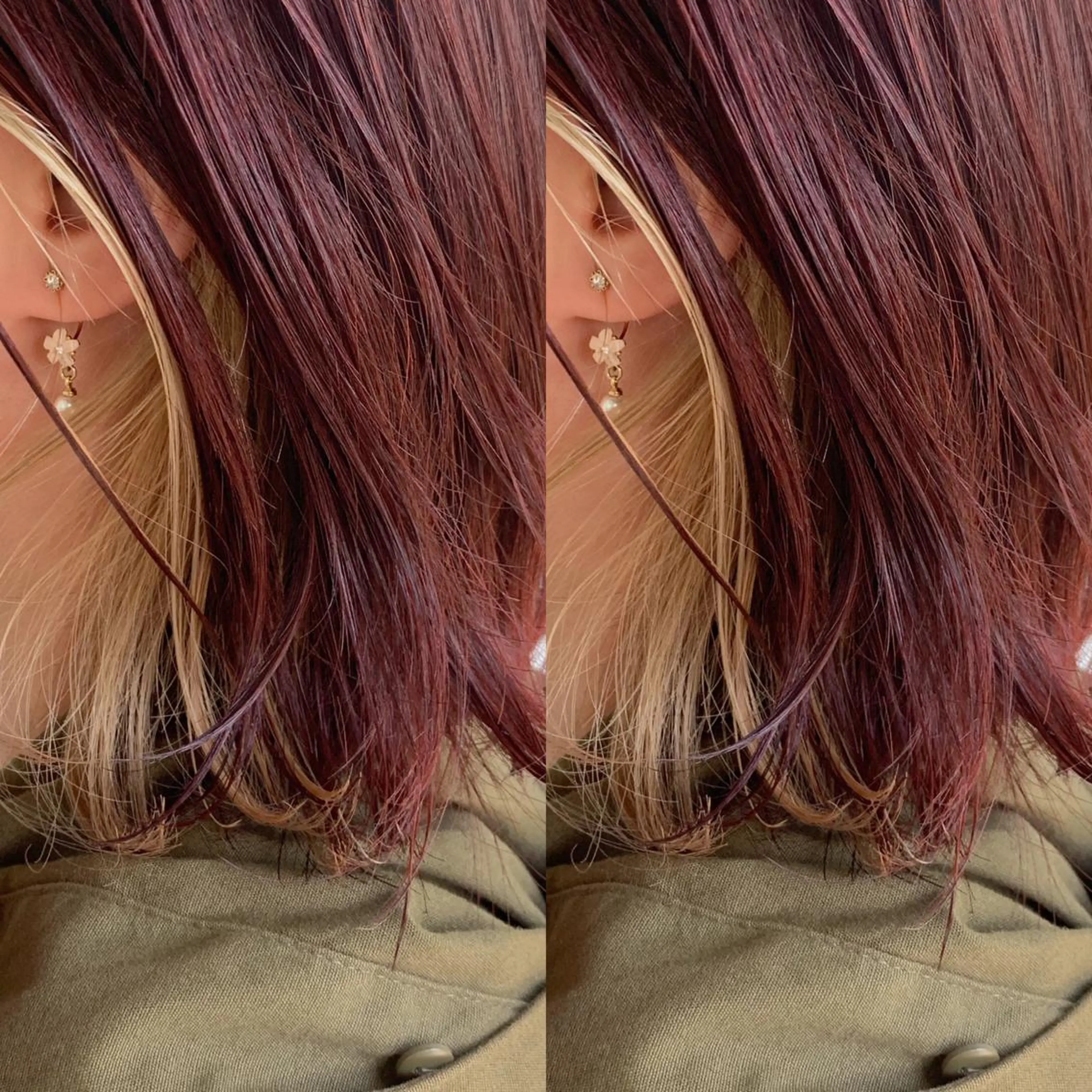 カラー インナーカラー ✨艶ブリーチカラー ✨四ノ宮裕己のヘアスタイル