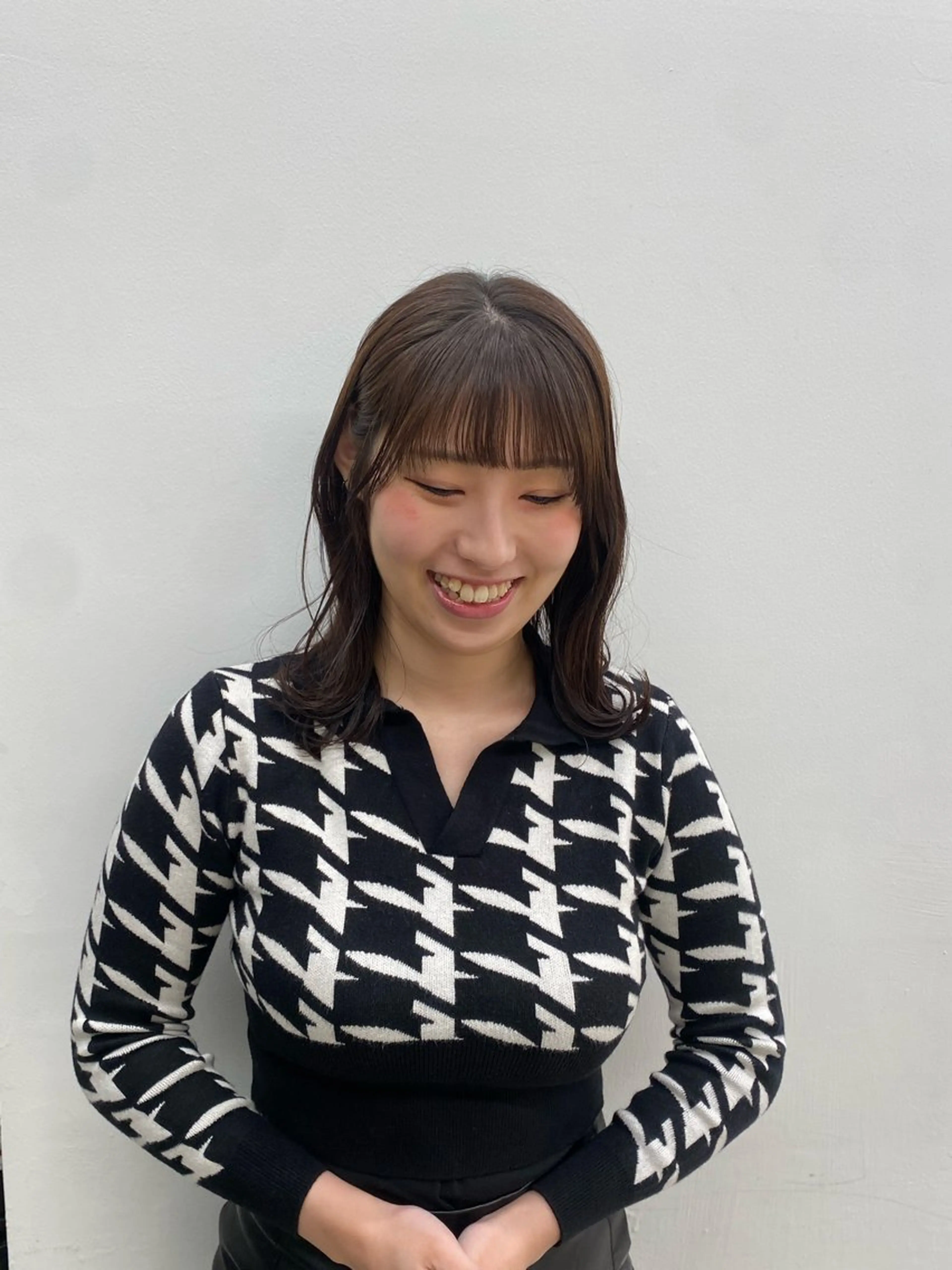 ミディアム カラー カット ヘアカラー 縮毛矯正 noa/ 渋谷のヘアスタイル