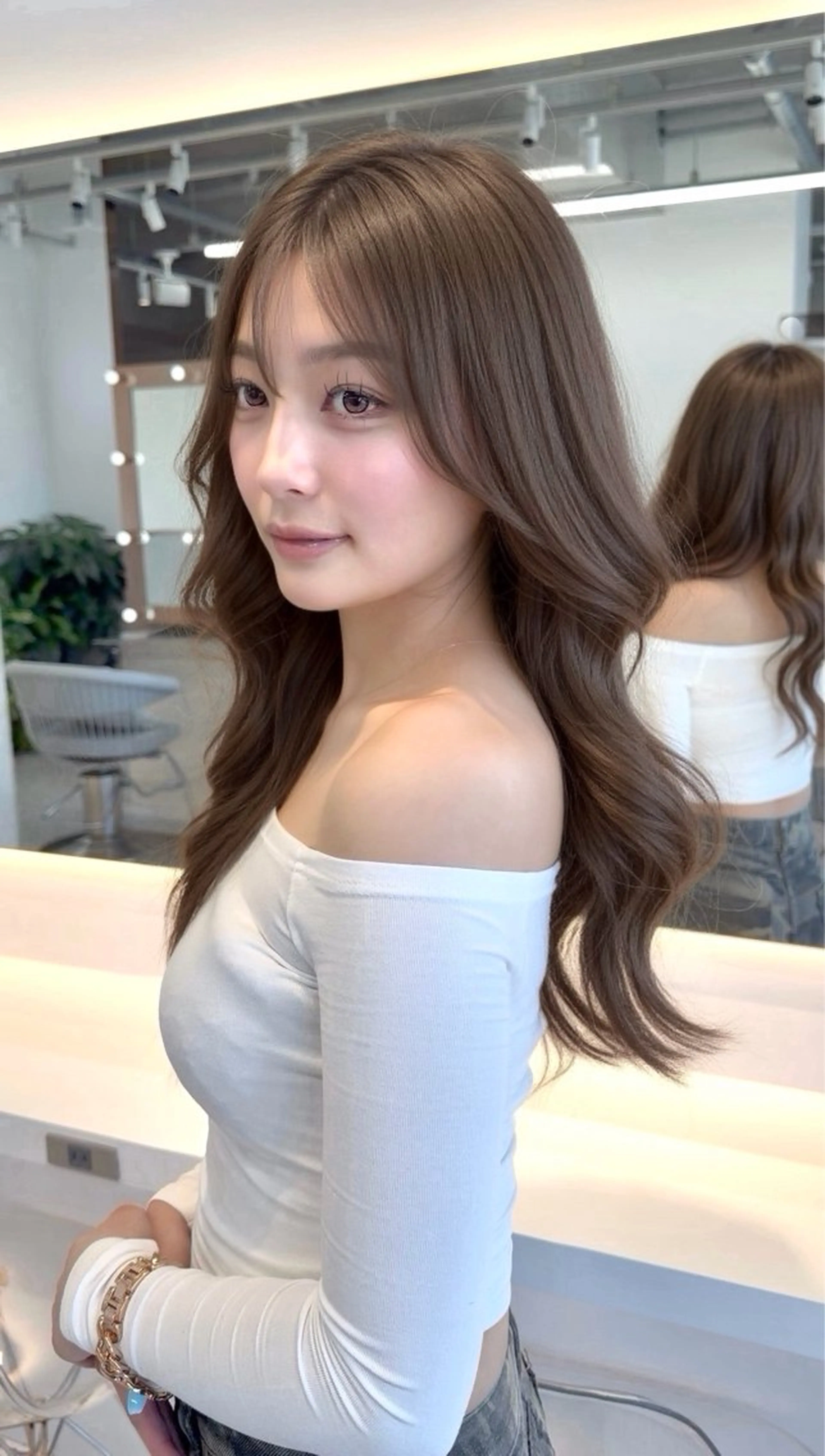 ロング 髪質改善 レイヤーカット ヘアカラー 🎀透明感カラー shizuka🎀のヘアスタイル