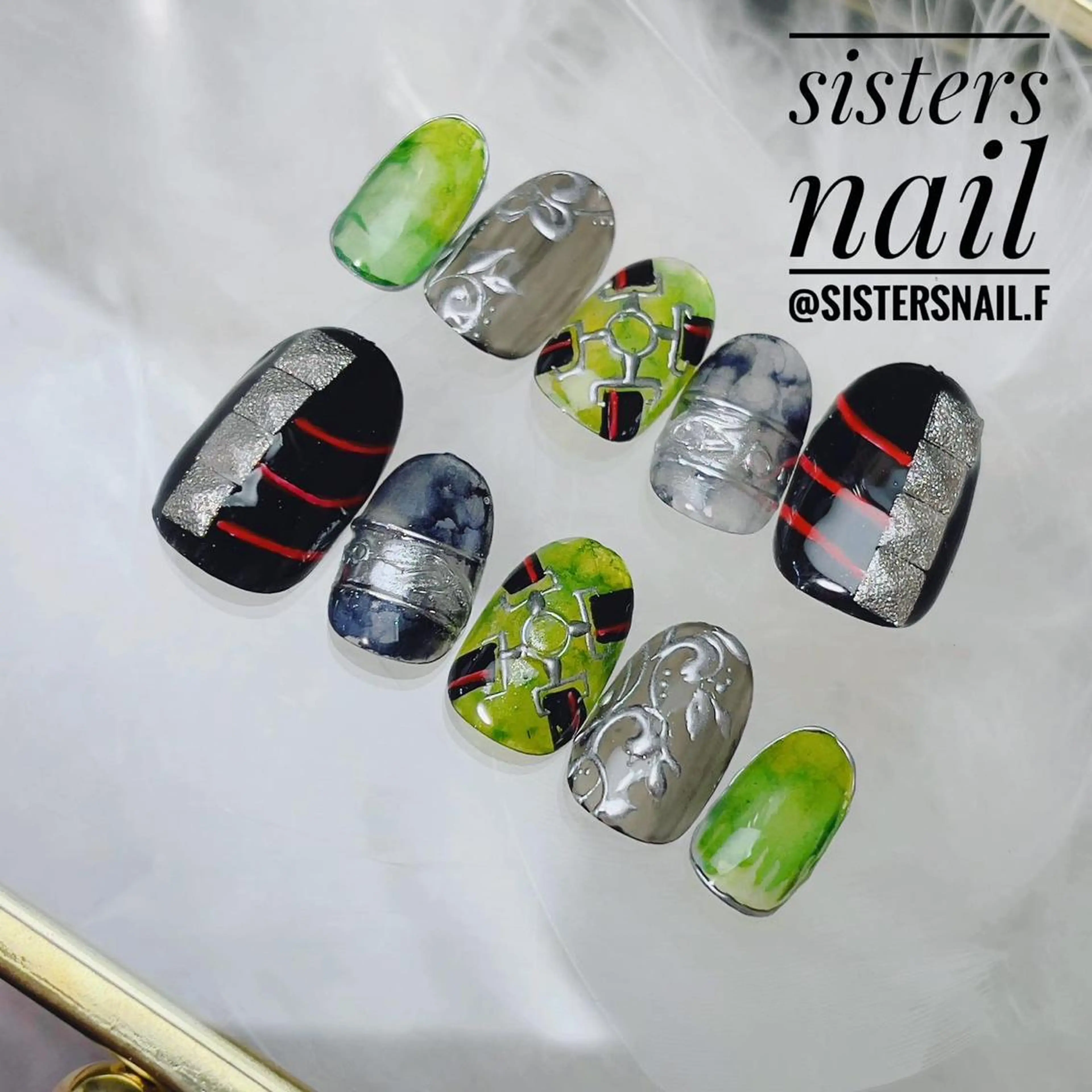 ネイル アートネイル ネイルチップ sisters nail.fのネイルデザイン