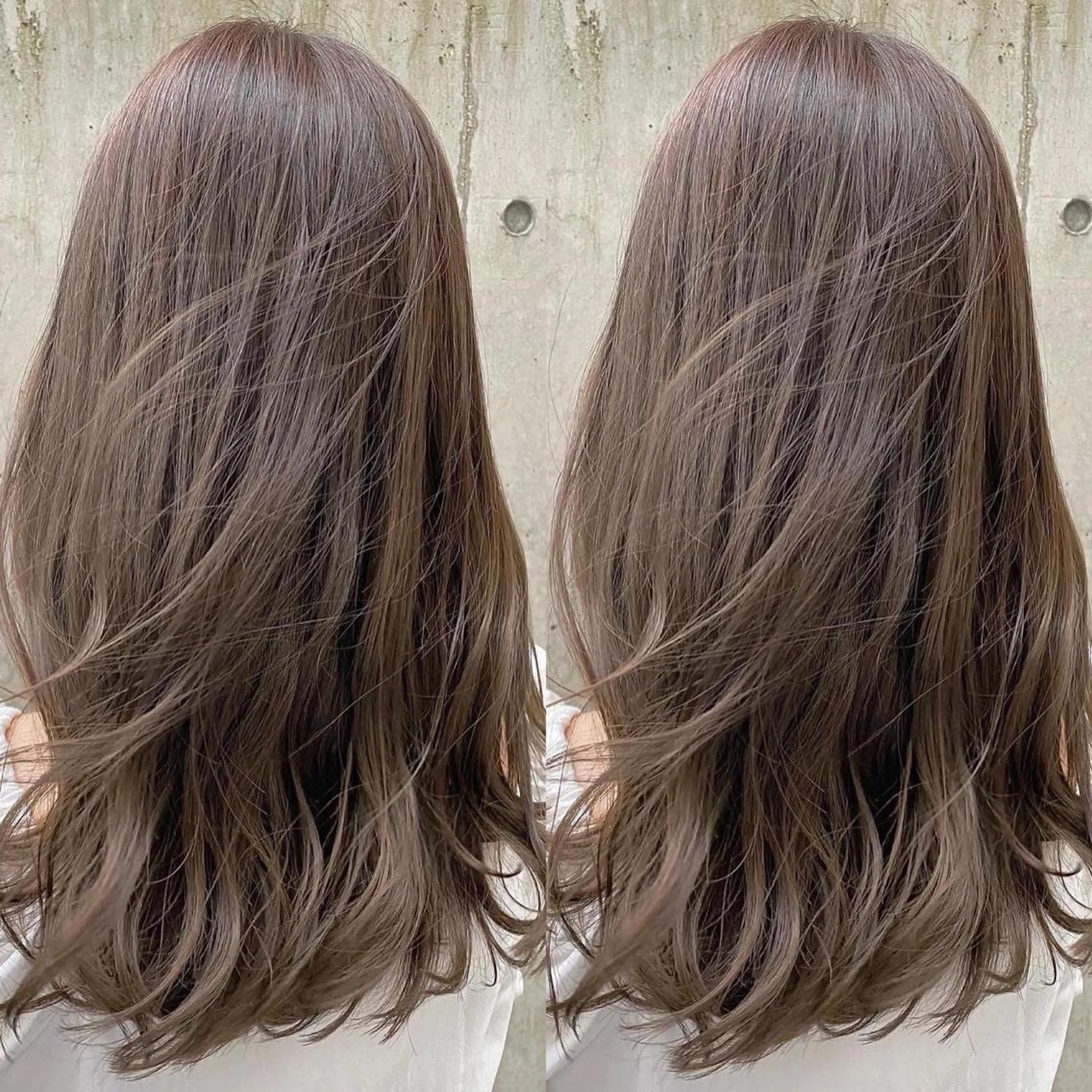 ミディアム カラー ヘアカラー トリートメント レイヤーカット /透明感カラー西田のヘアスタイル