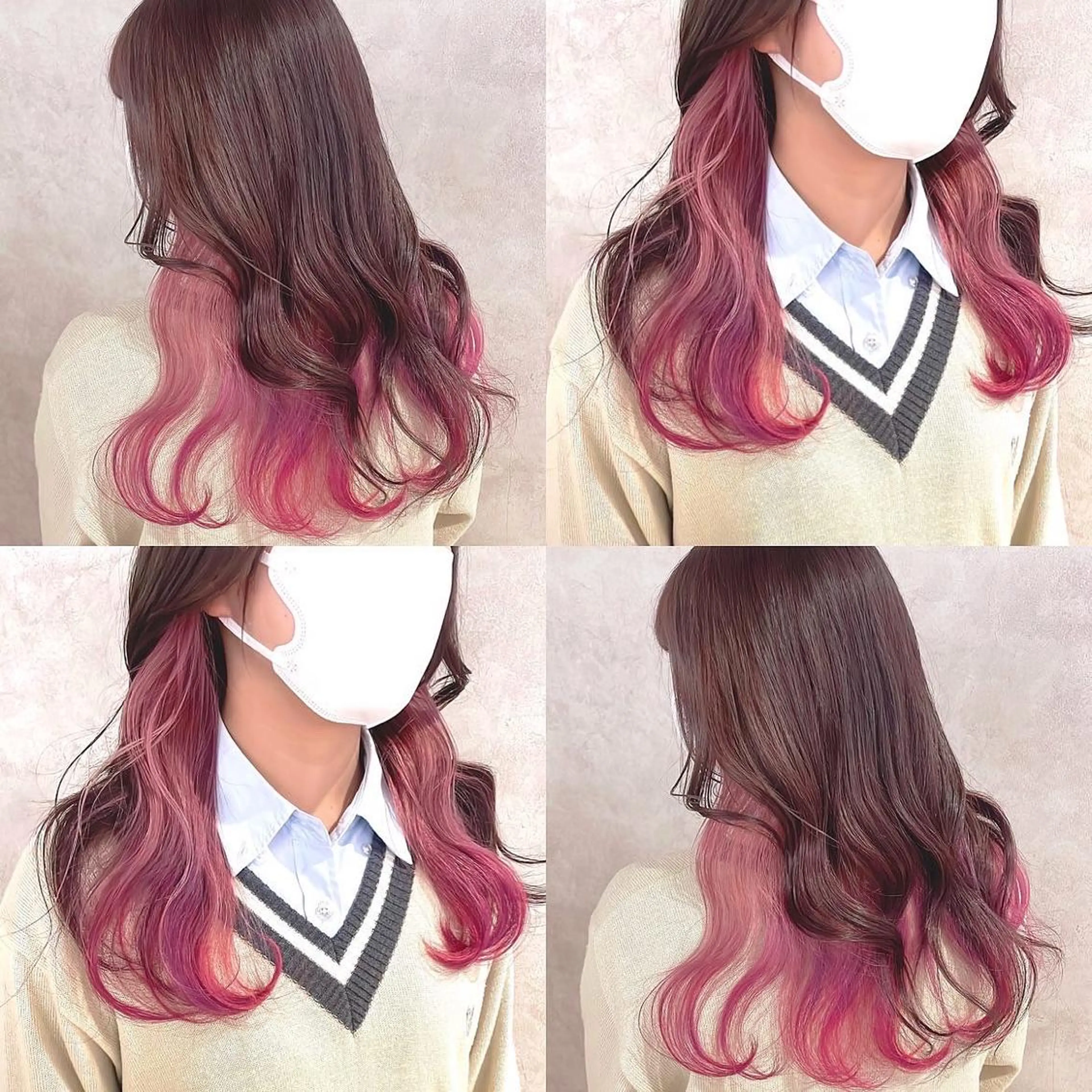 カラー ヘアカラー トリートメント 渋谷:インナーカラー ／🍒エリカ🍒のヘアスタイル