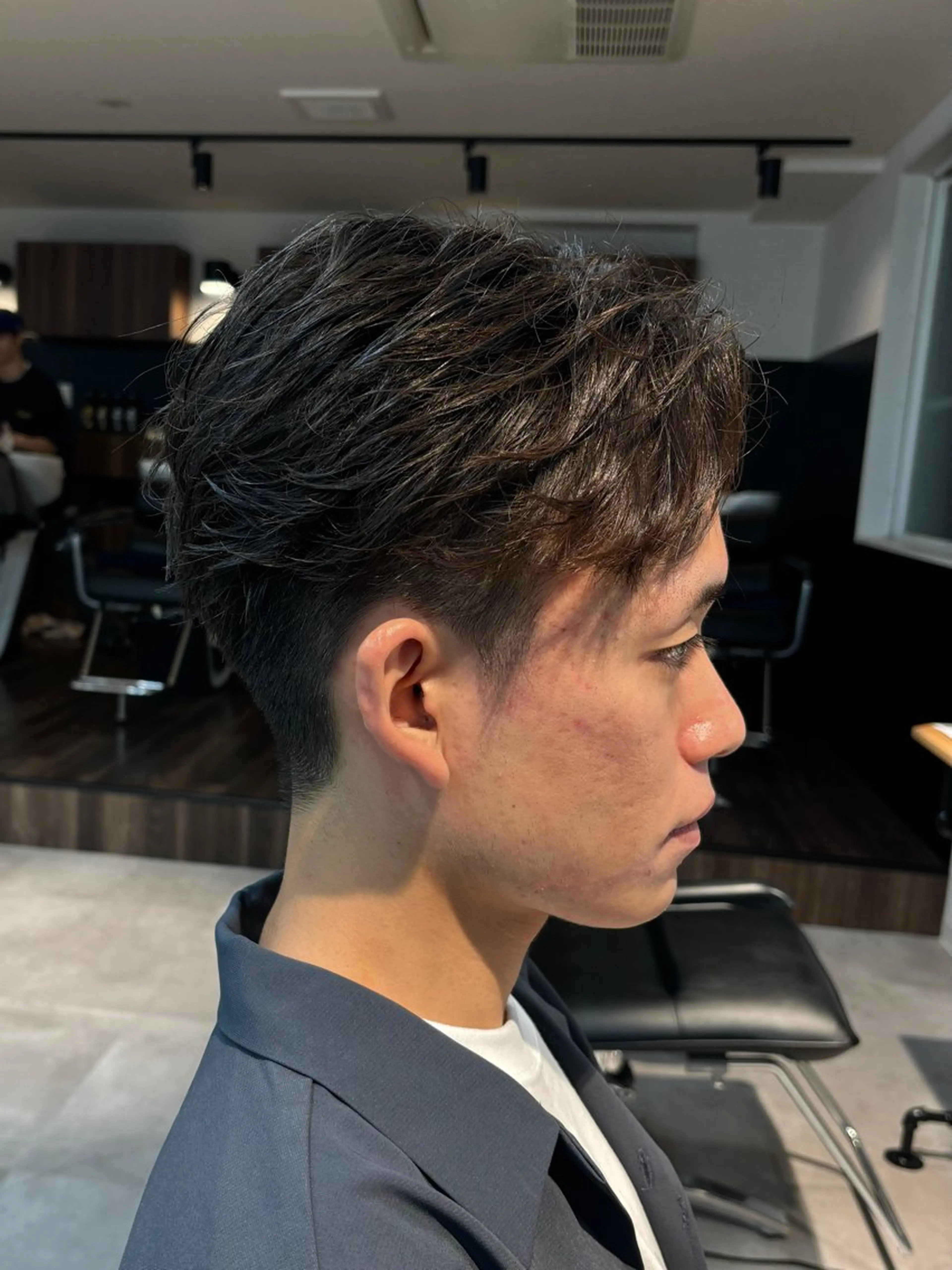 メンズ ビジネス メンズショート カット 保立/フェザーパーマ /メンズカット千葉のヘアスタイル