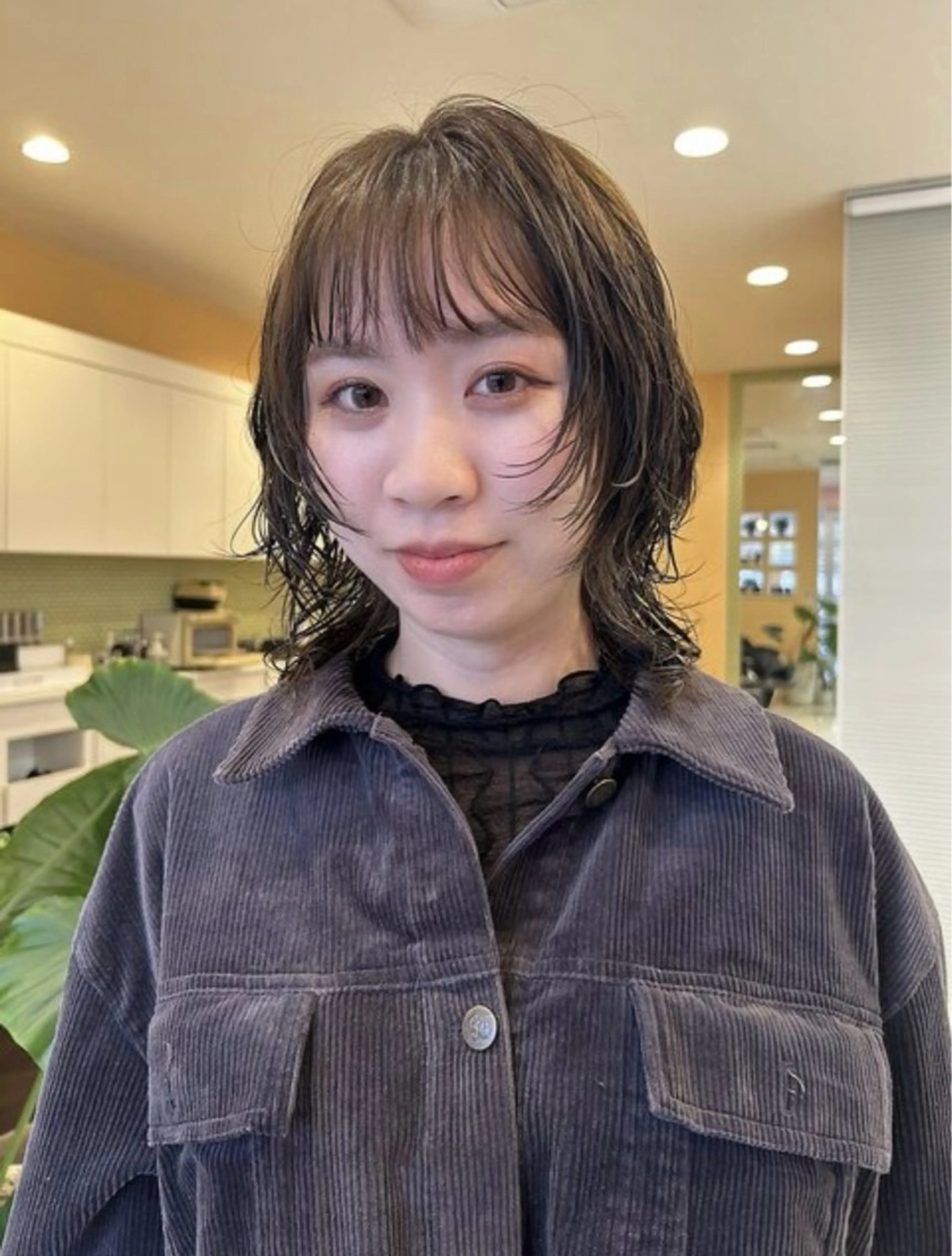 ミディアム カラー カット ヘアカラー トリートメント くびれヘア/髪質改善 はるのヘアスタイル