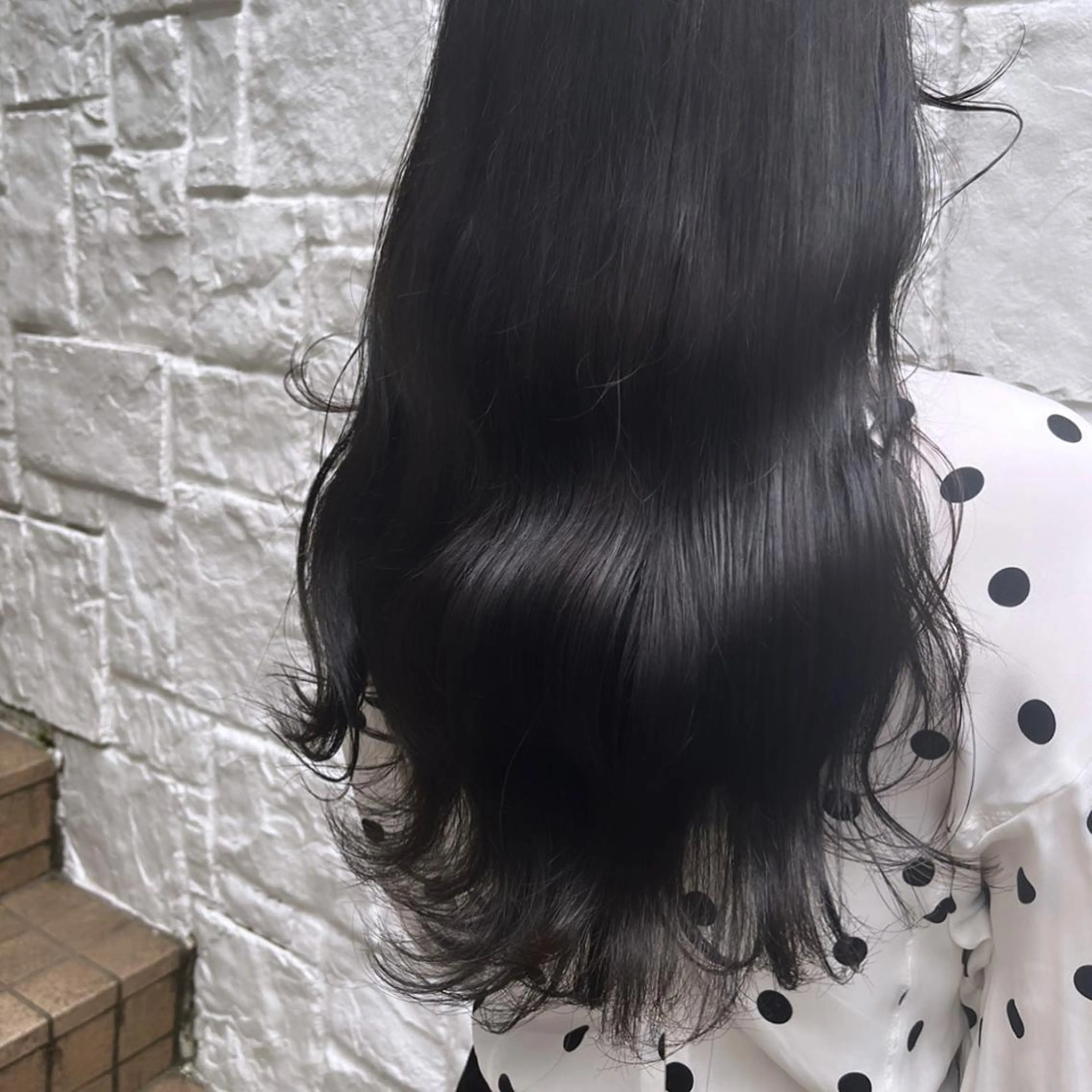 ロング カラー 黒髪 透明感カラー ダークグレー ダークグレージュ グレージュ ヘアカラー トリートメント ヘッドスパ ヘアセット カジュアルを女っぽく 𝗮𝘆𝗮𝗰𝗼のヘアスタイル