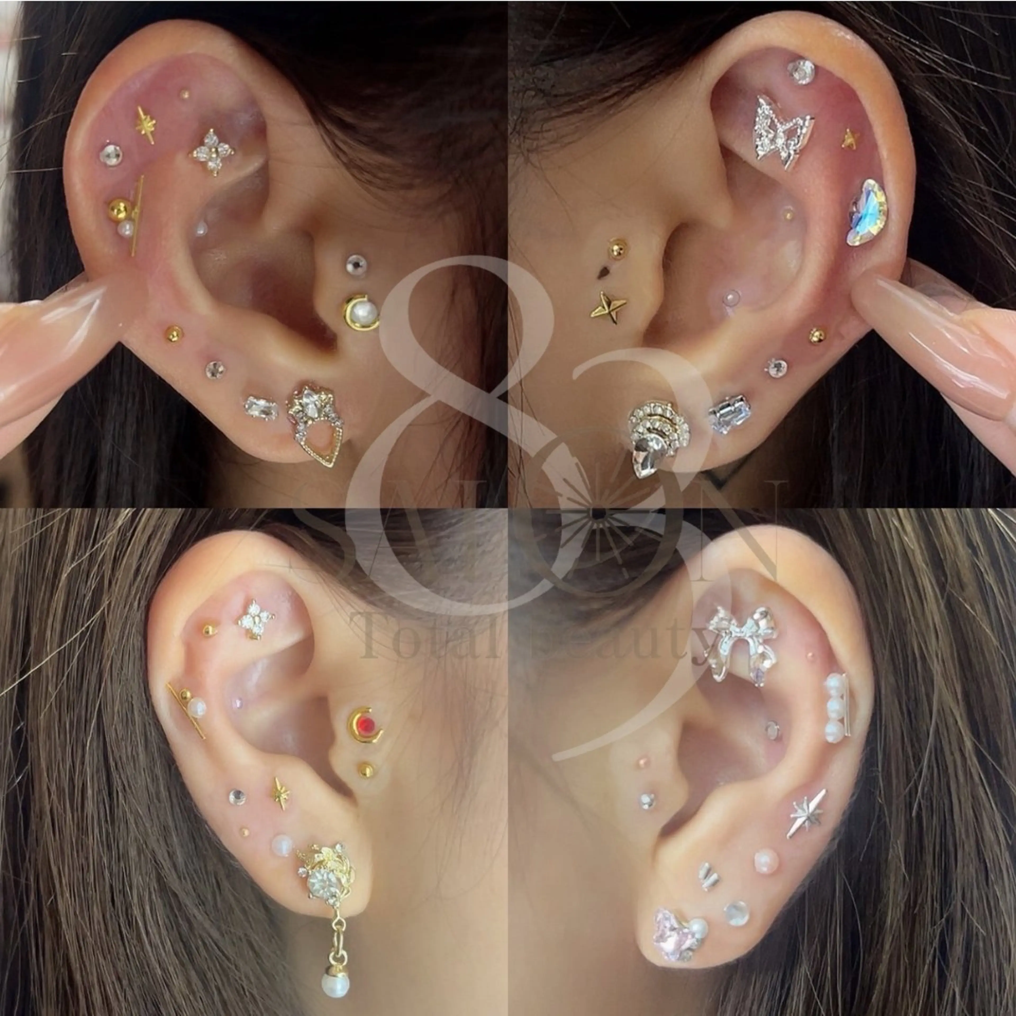 耳から美と癒しを💎【耳つぼジュエリーつけ放題】大パーツ2つ付¥4800→¥3980‼️小顔&疲労回復ケア😌西船橋の写真