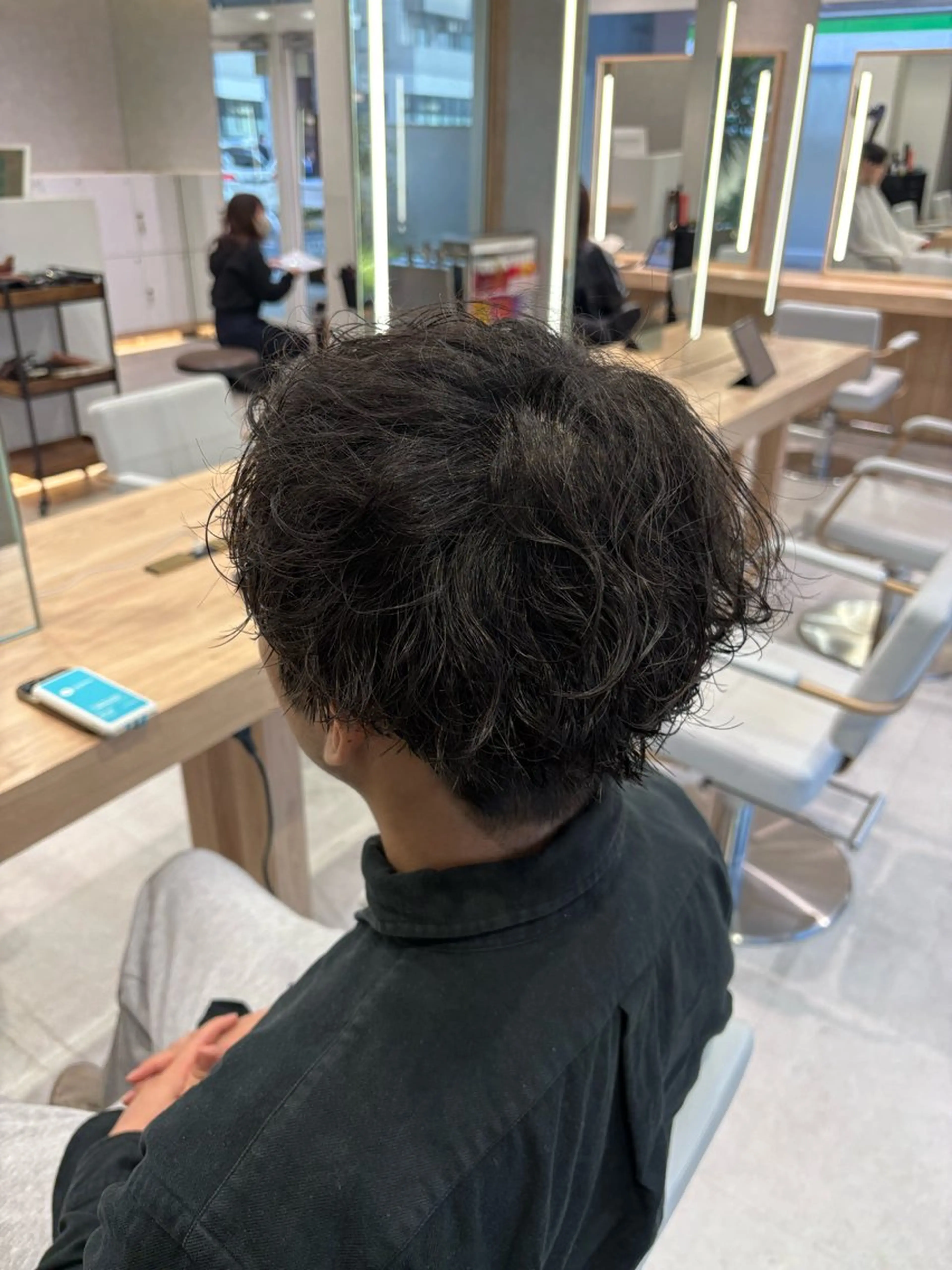 パーマ メンズ 縮毛矯正& 透明感カラー✨レオのヘアスタイル